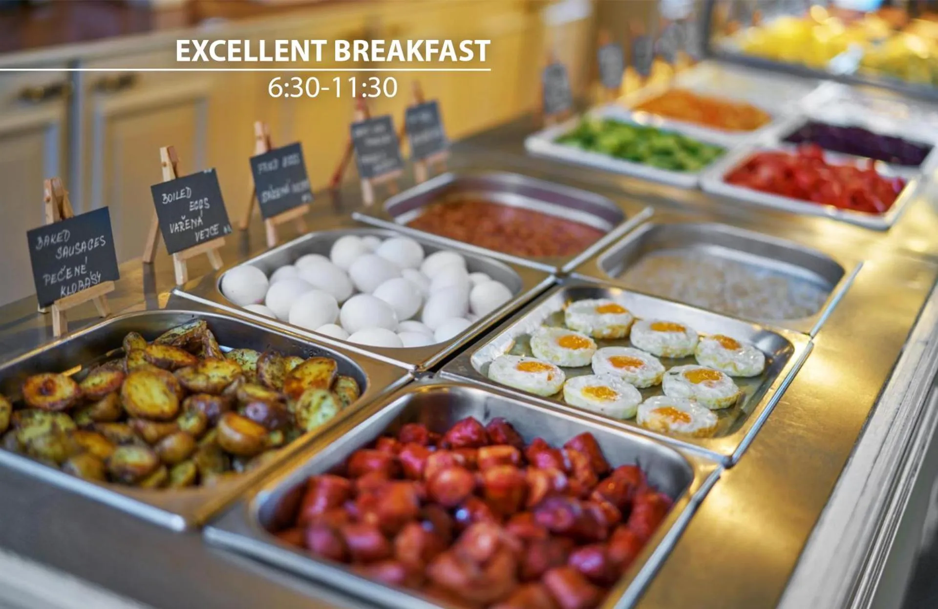 Breakfast in Hotel Uno Prague