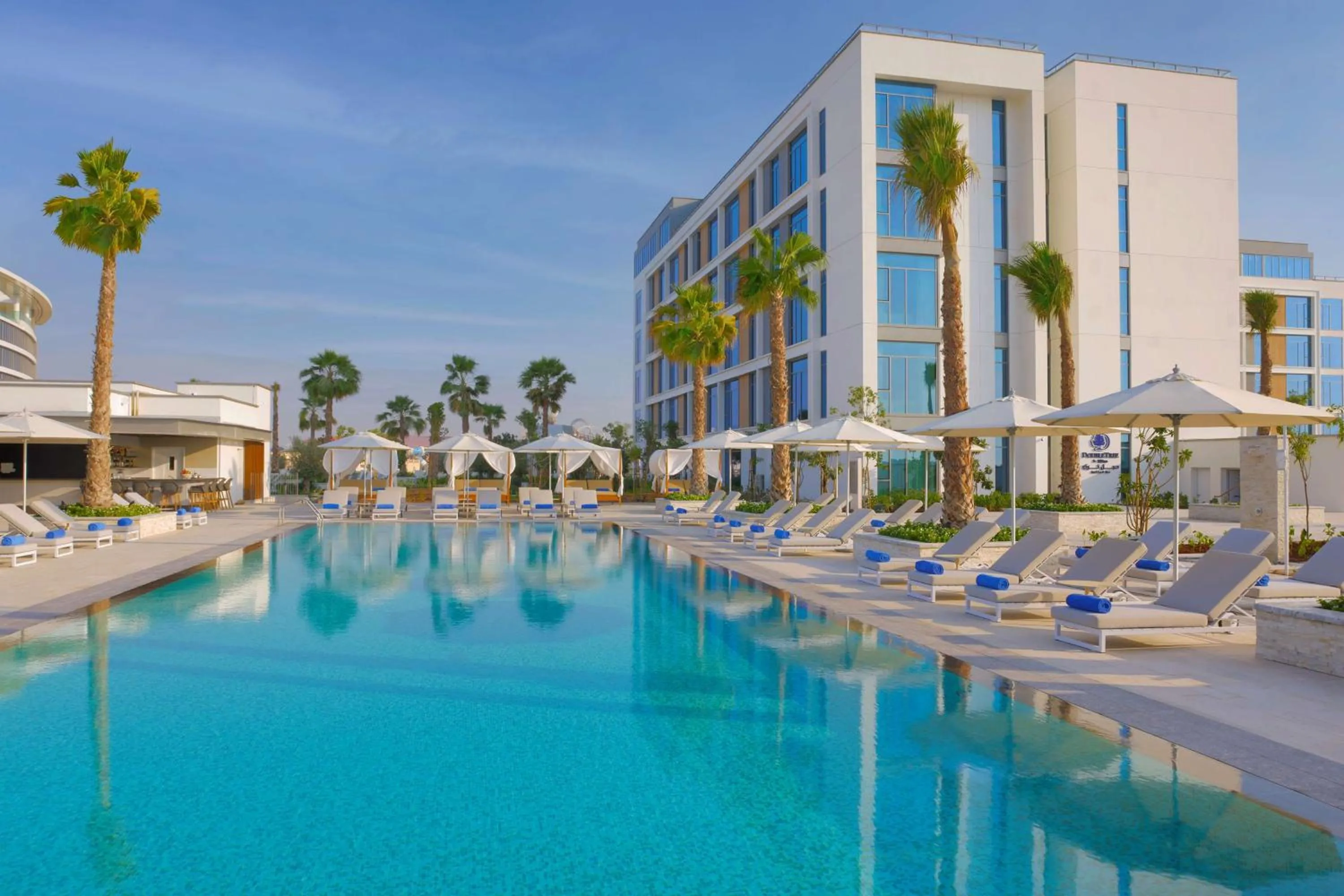 Pool view in Doubletree By Hilton Abu Dhabi Yas Island Residences