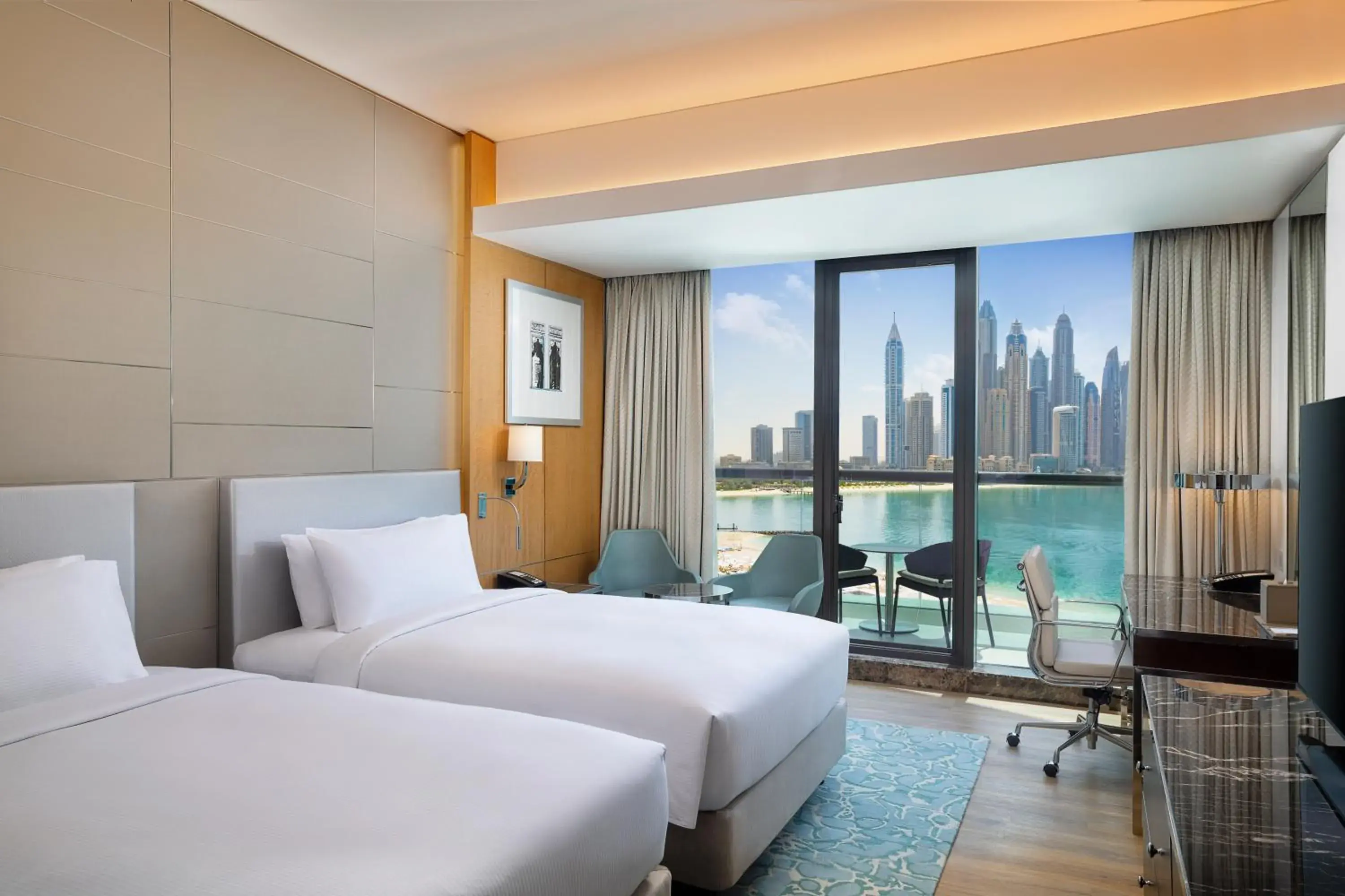 Family Connecting Deluxe Room with Sea View in Hilton Dubai Palm Jumeirah Family Connecting Deluxe Room with Sea View in Hilton Dubai Palm Jumeirah