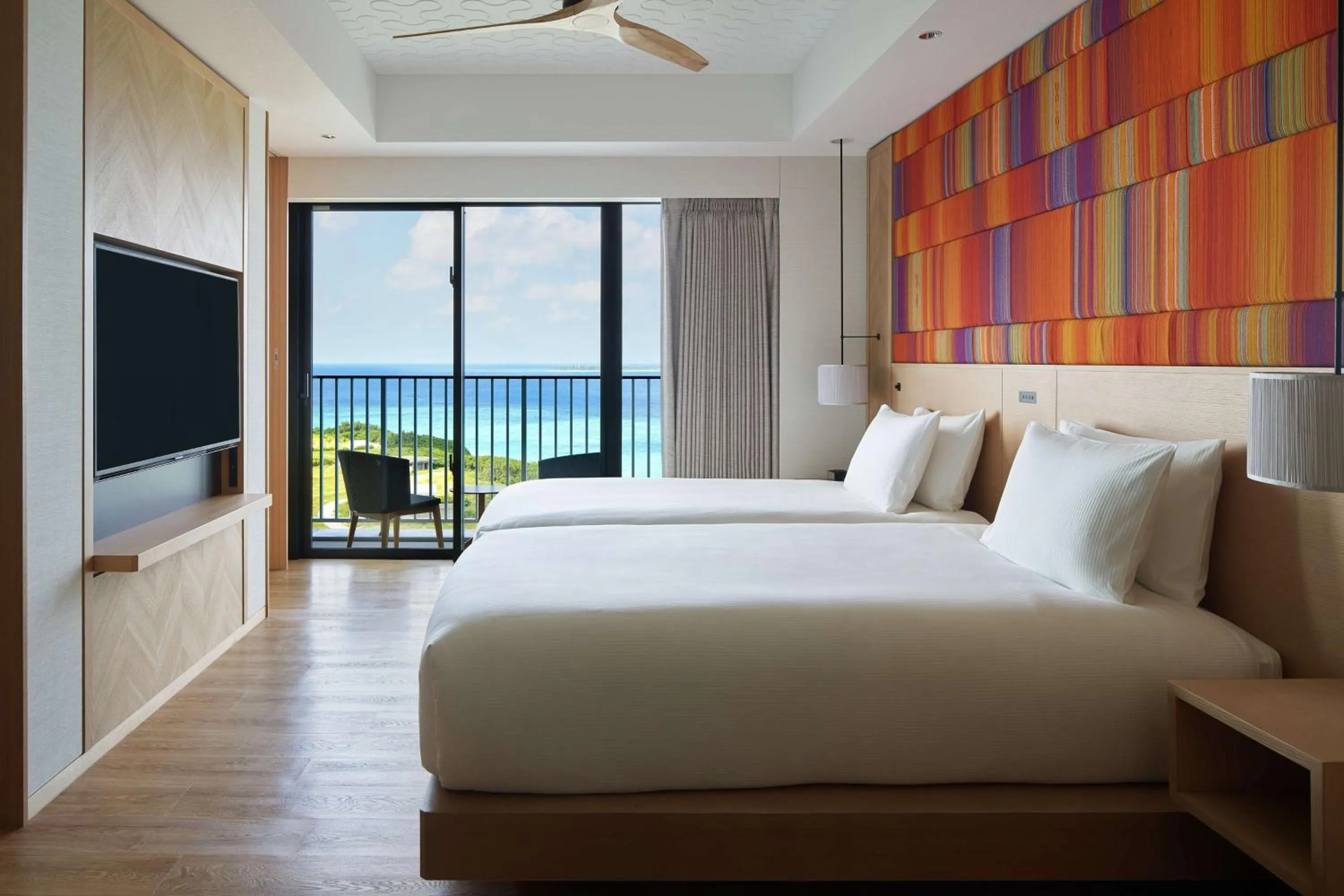 Bedroom, Bed in Hilton Club The Beach Resort Sesoko