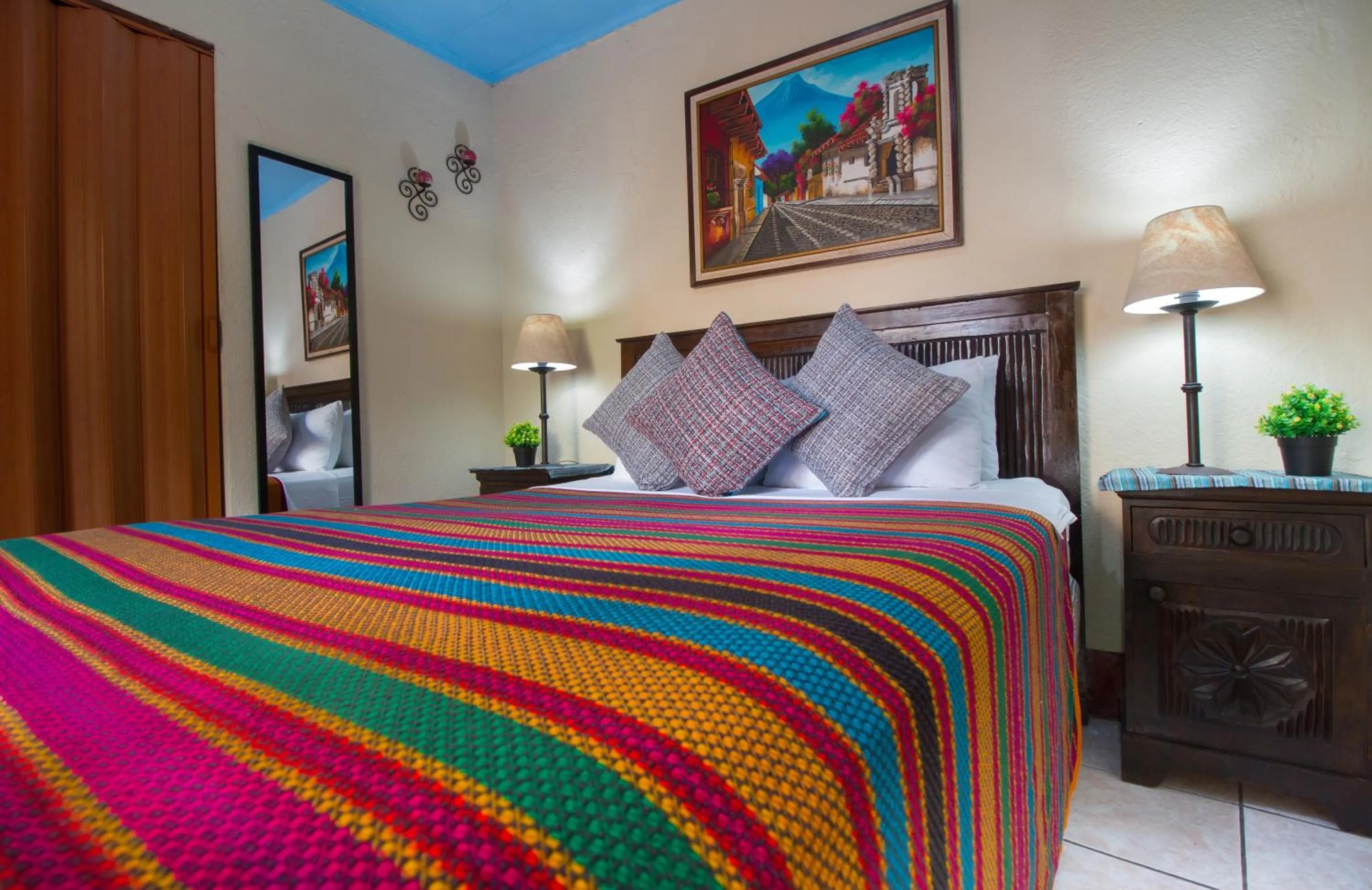 Bed in Hostal Antigua