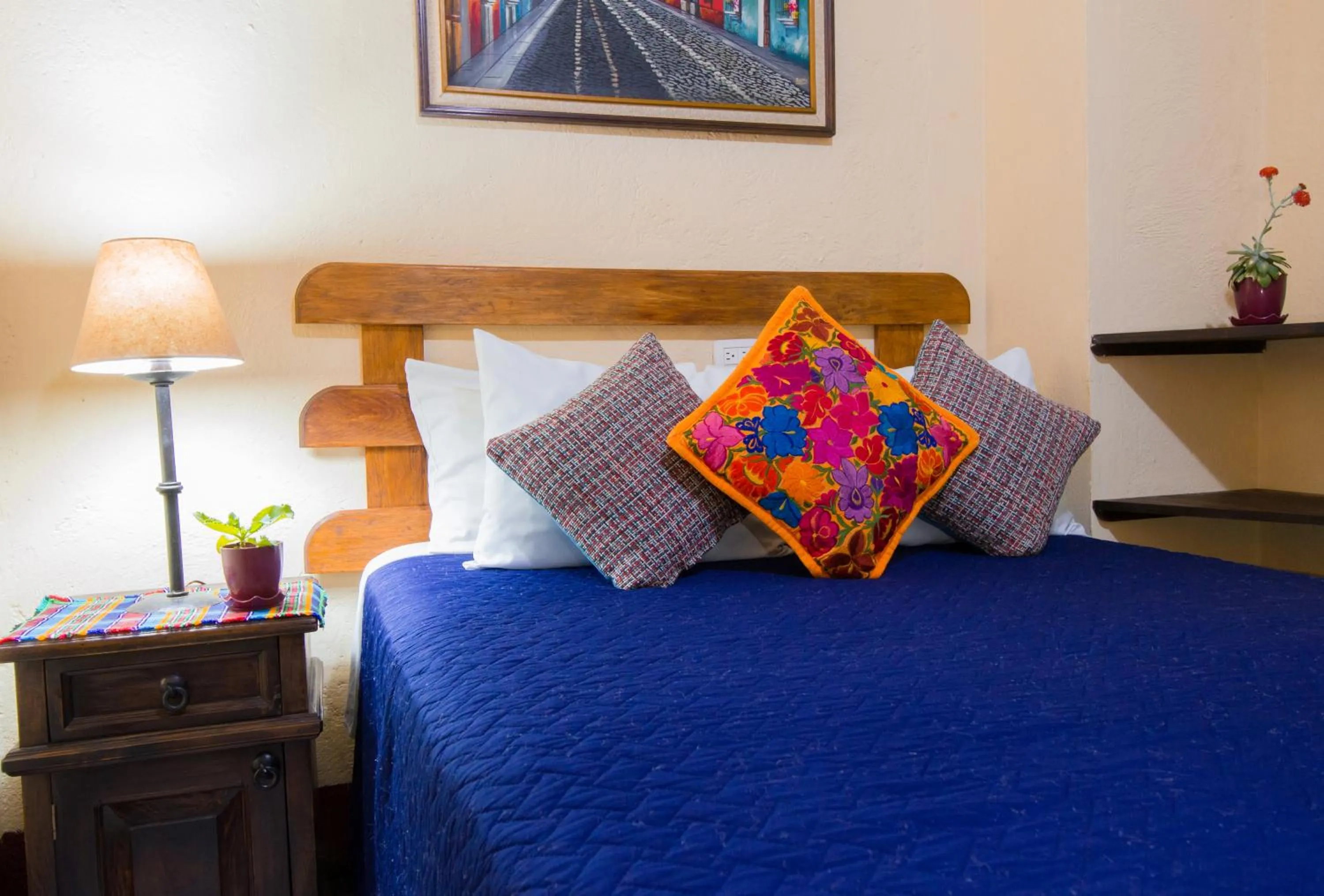 Bed in Hostal Antigua