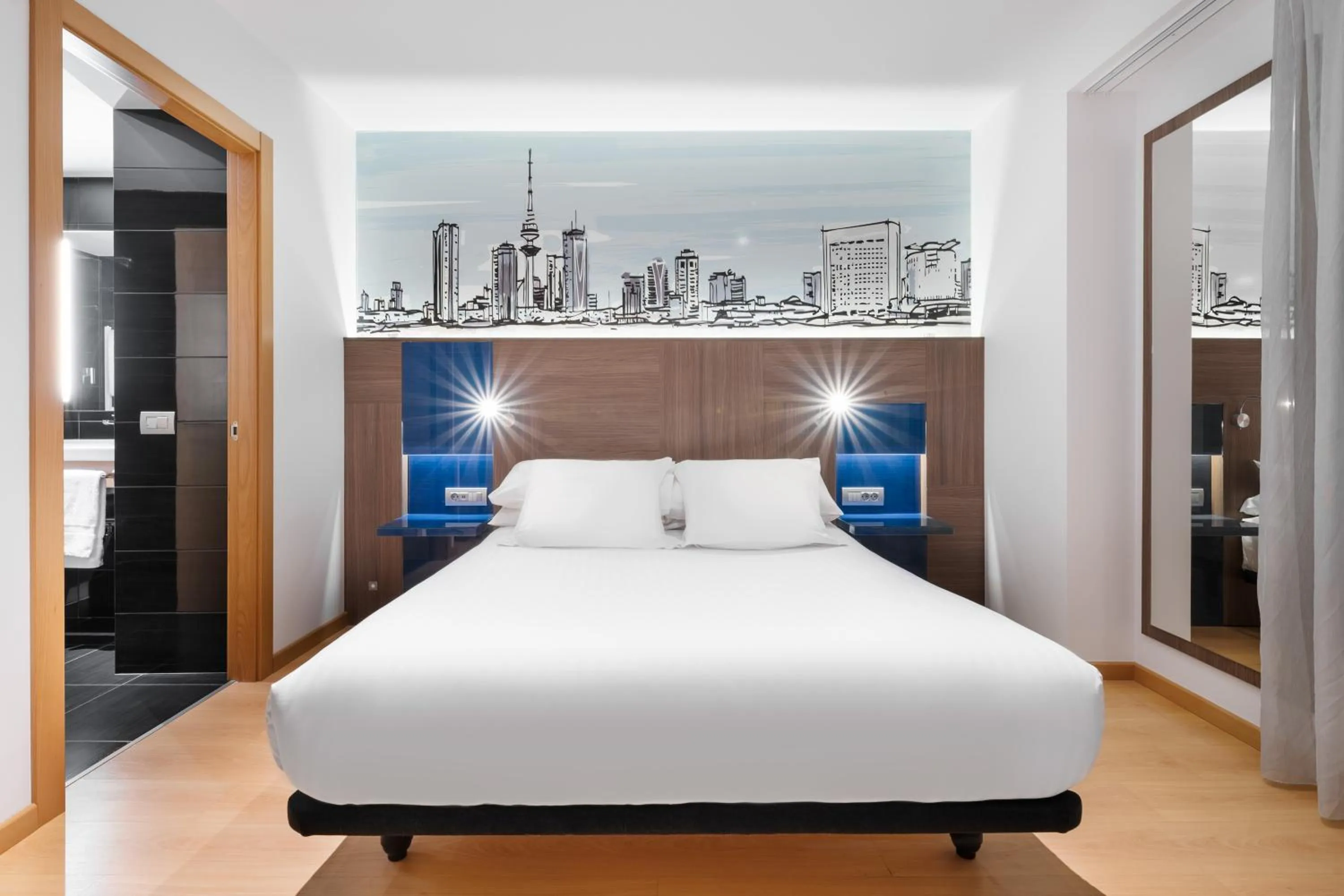 Bed in Eurostars Blue Coruña