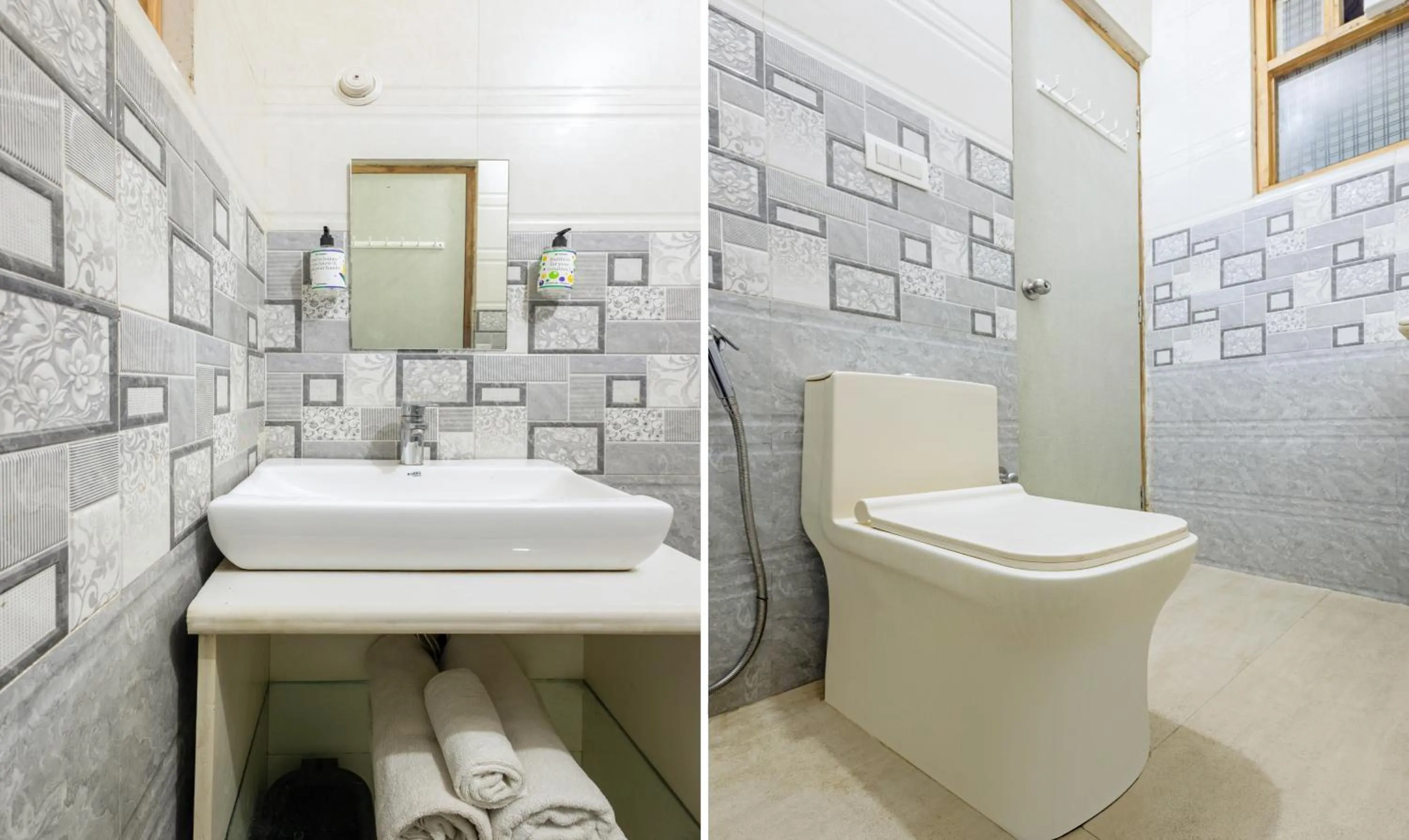 Bathroom in Treebo Shakuntalam, Near Lucknow Airport