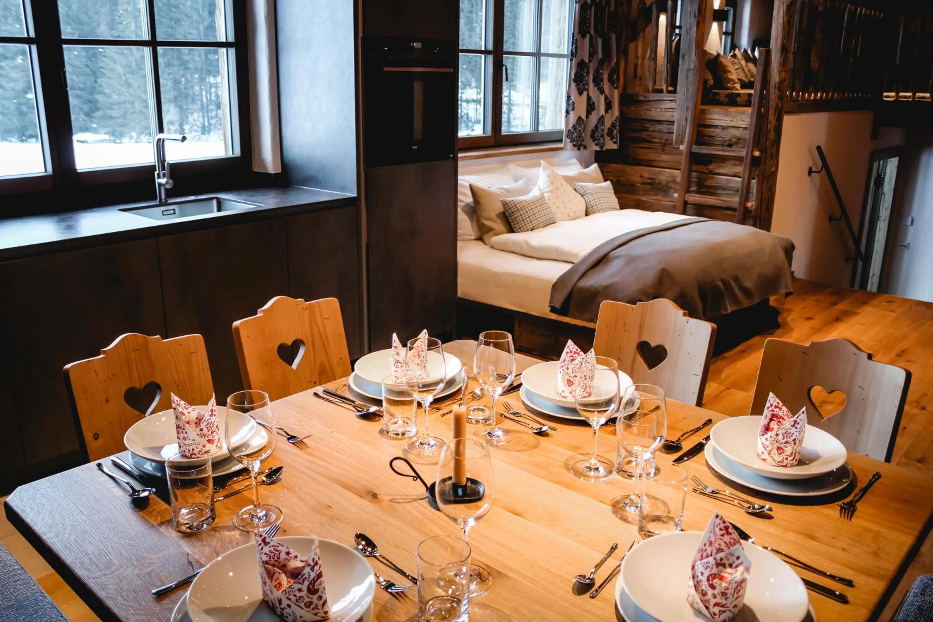 Living room, Bed in Stadl Chalet Ischgl