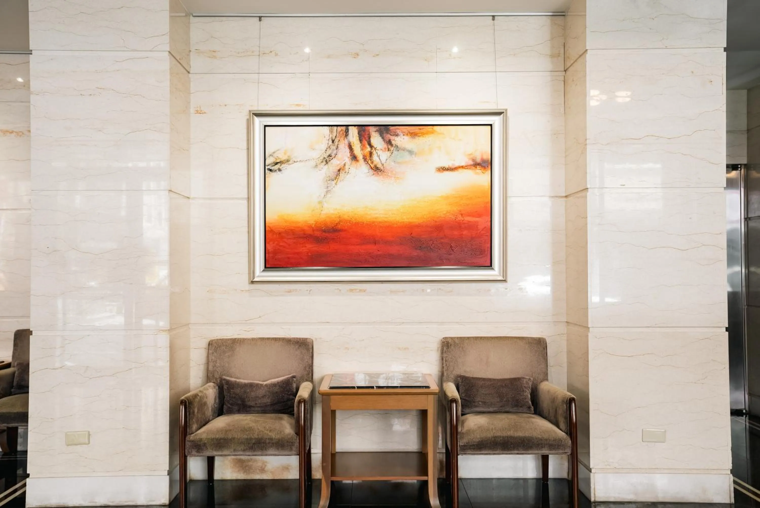 Seating area in KKS Hotel