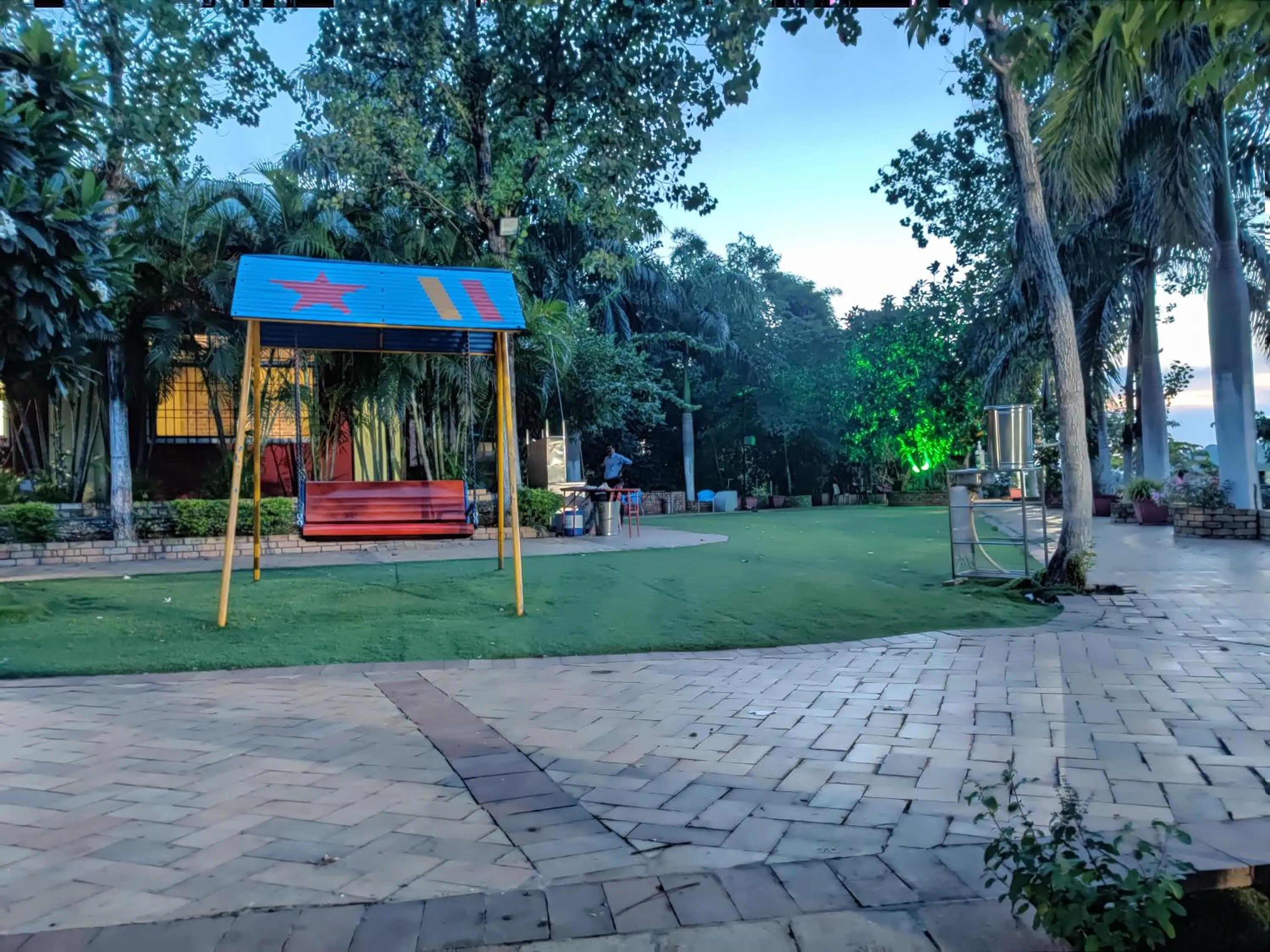 Seating area in Vrindavan Gopala Resort