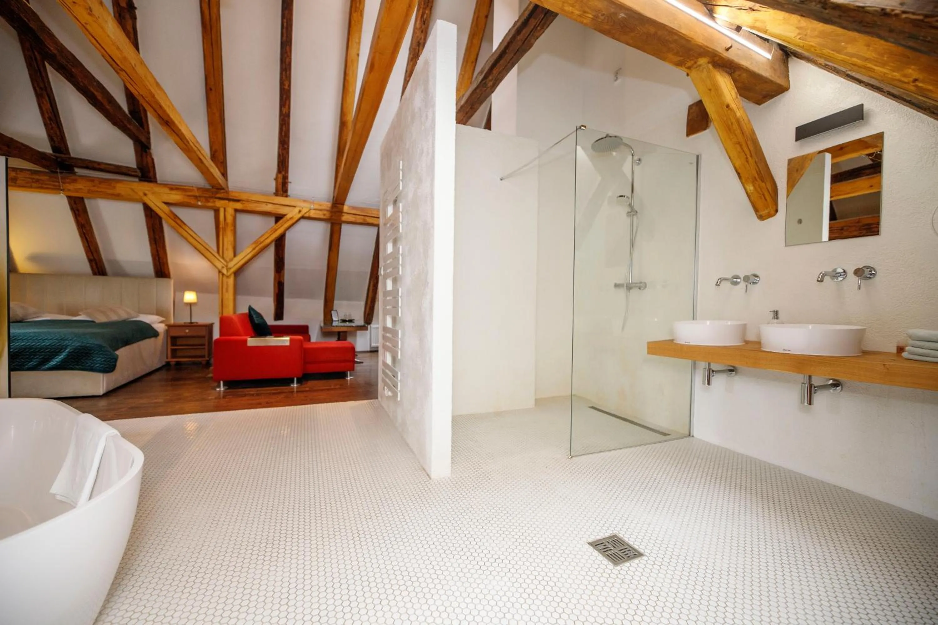 Shower in Hotel Svambersky dum