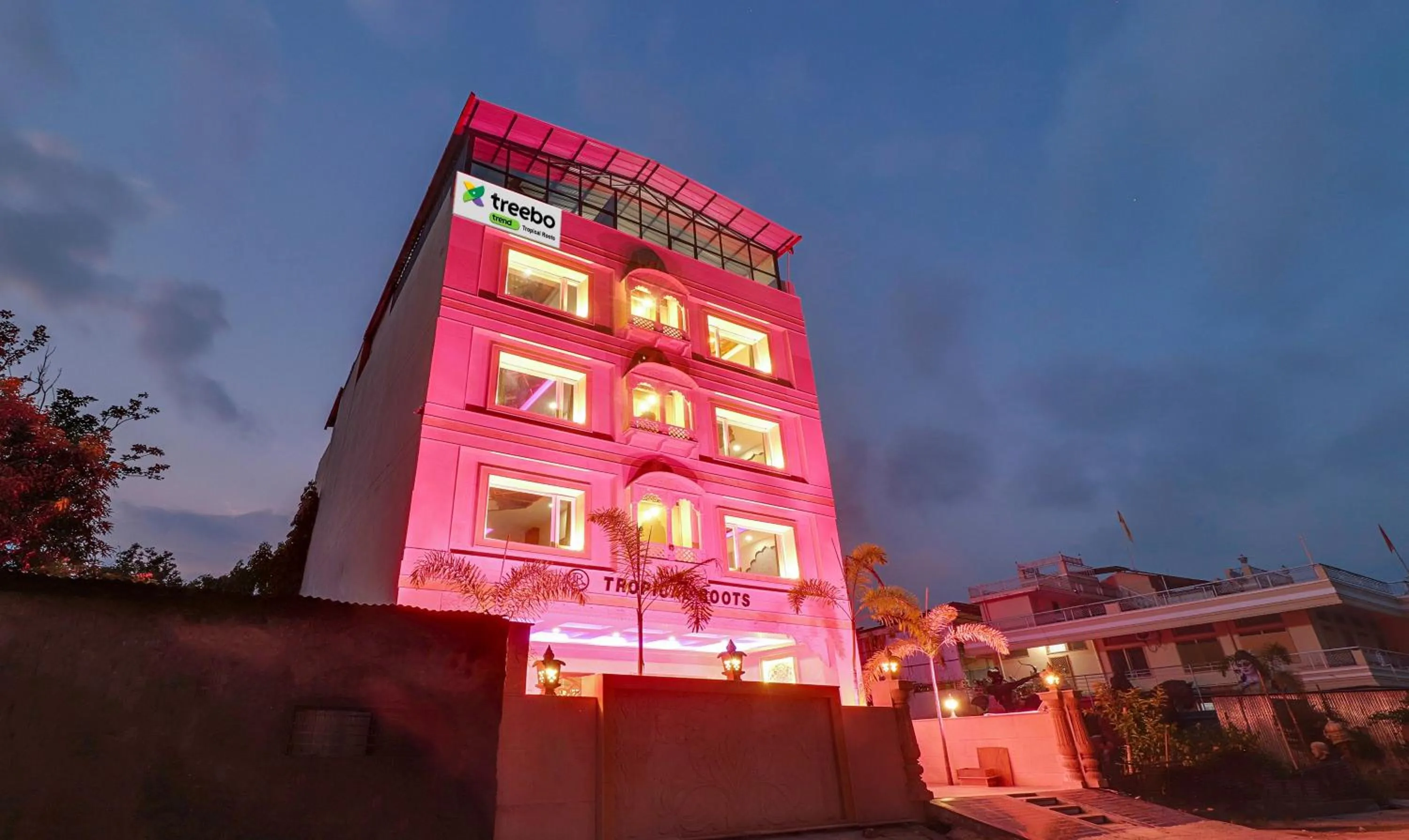 Facade/entrance in Treebo Tropical Roots, Bhupatwala Haridwar