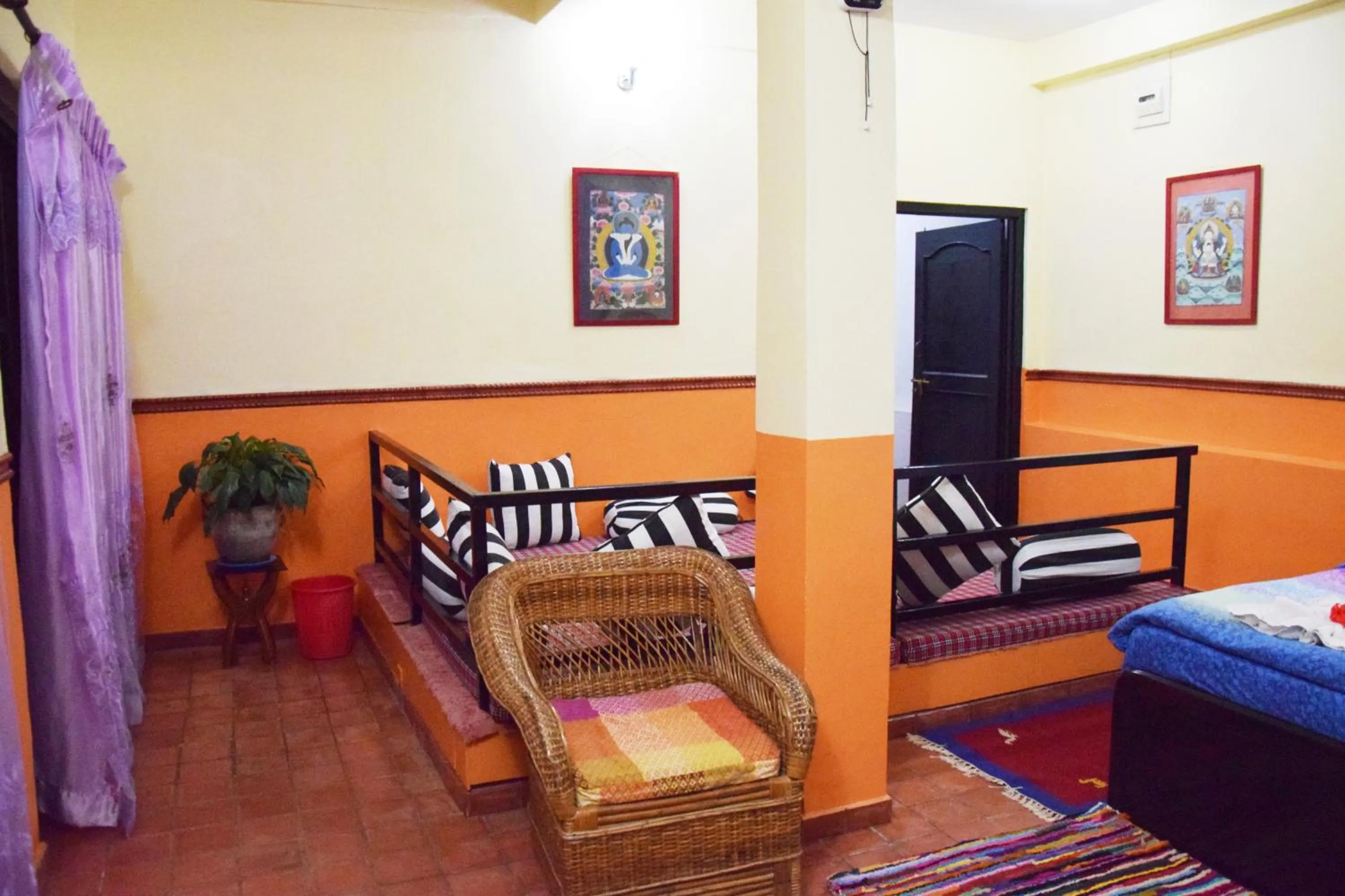 Seating area, Bed in Siddhartha Garden Ayurveda