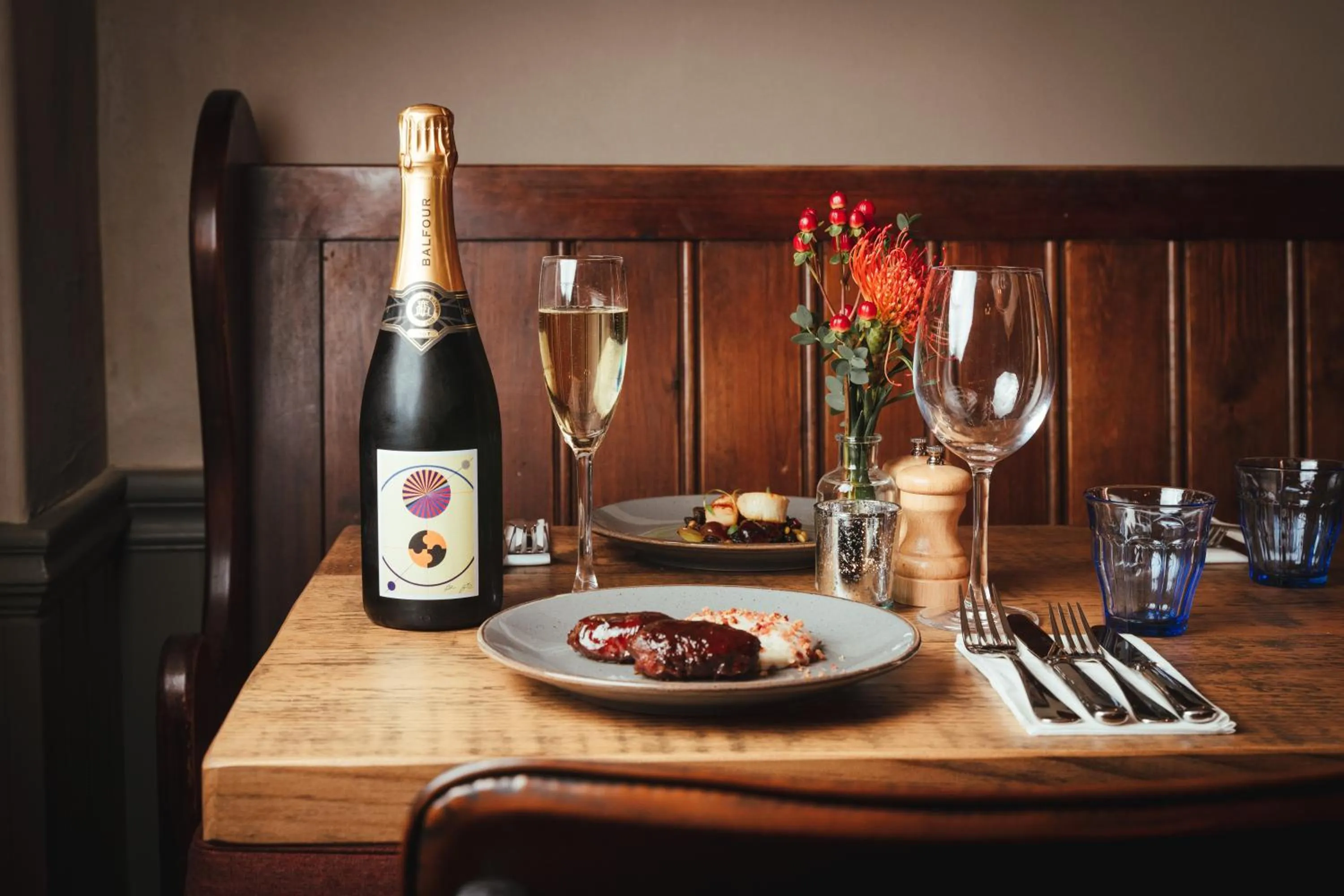 Dining area in The Falcon Inn