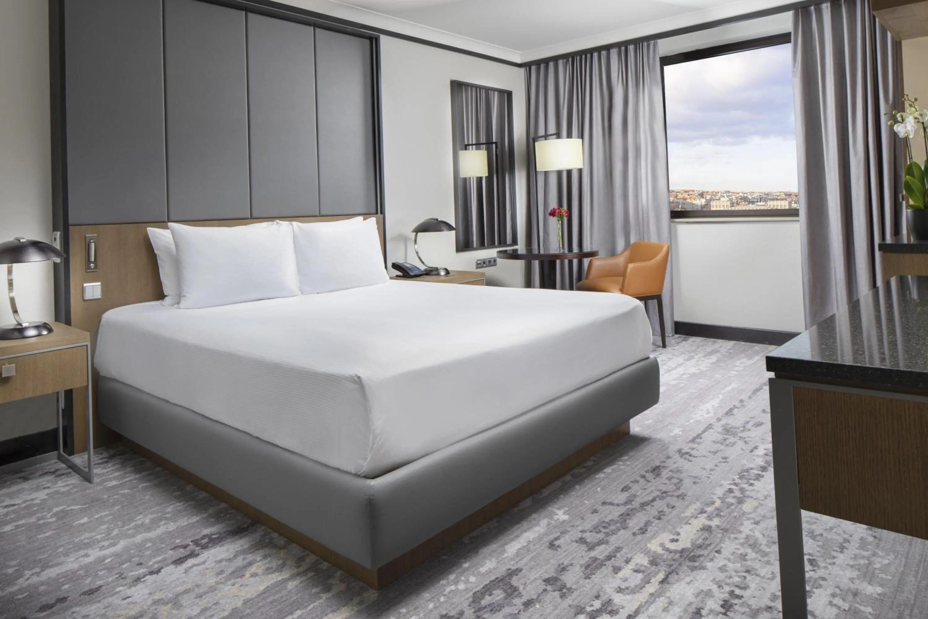 Bed in Hilton Prague Atrium