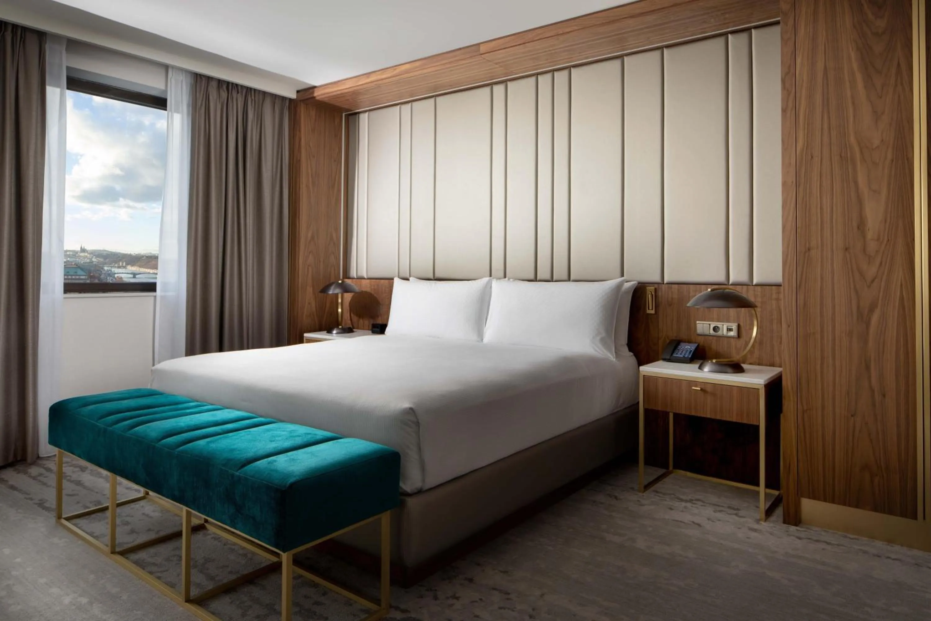 Bed in Hilton Prague Atrium