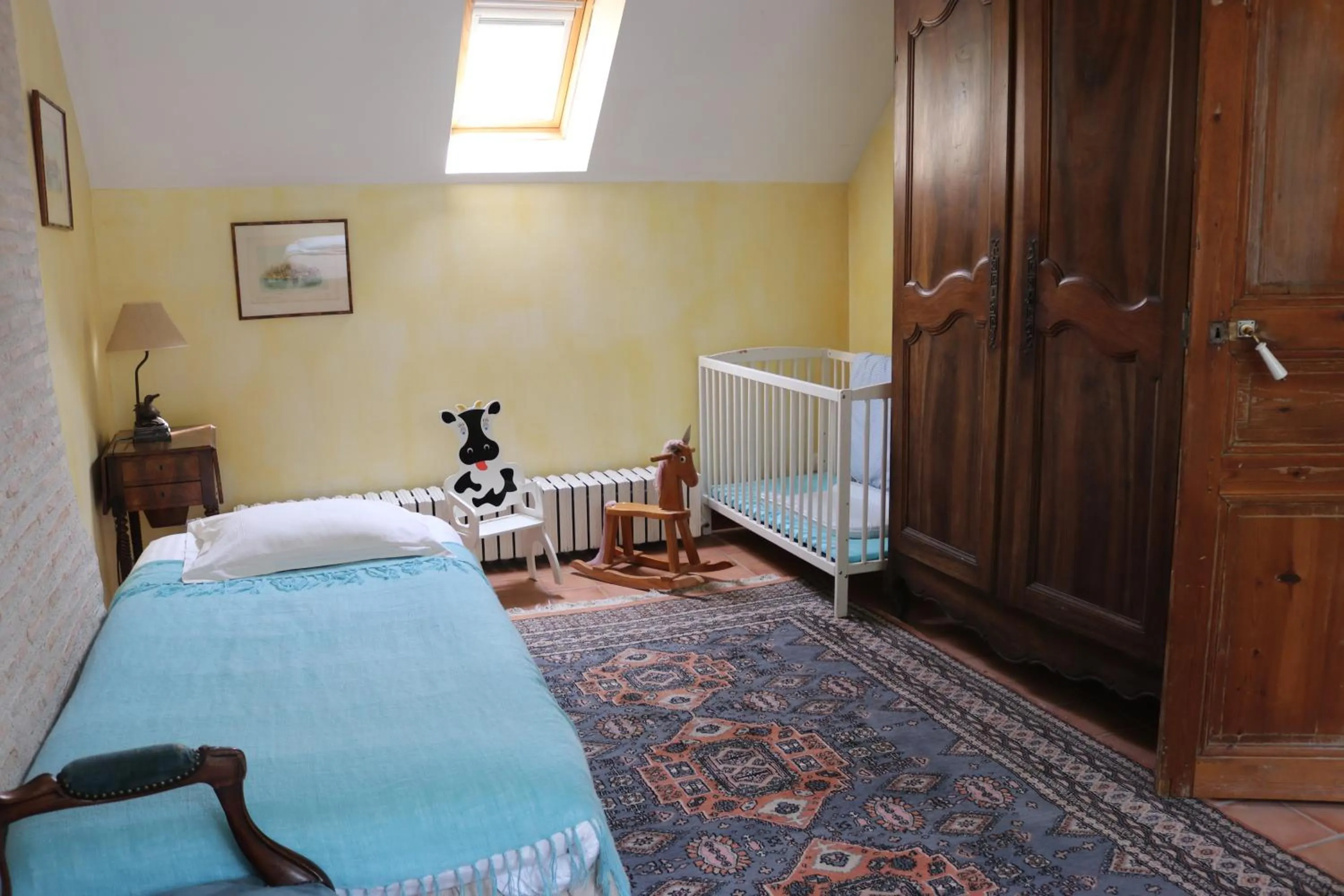 Bedroom, Bed in Maison d'hôtes Moulin du Bas Pesé