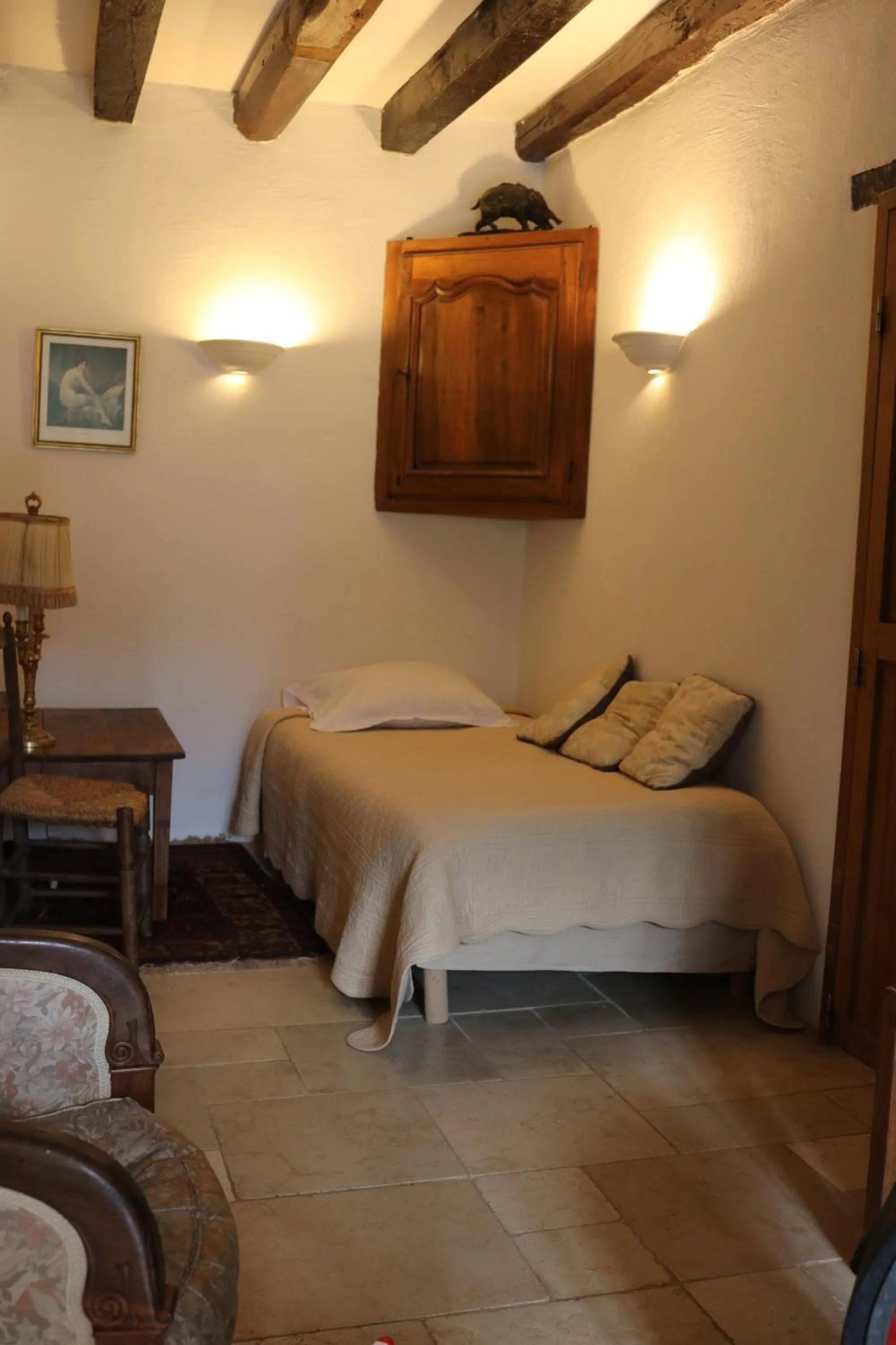 Bed in Maison d'hôtes Moulin du Bas Pesé