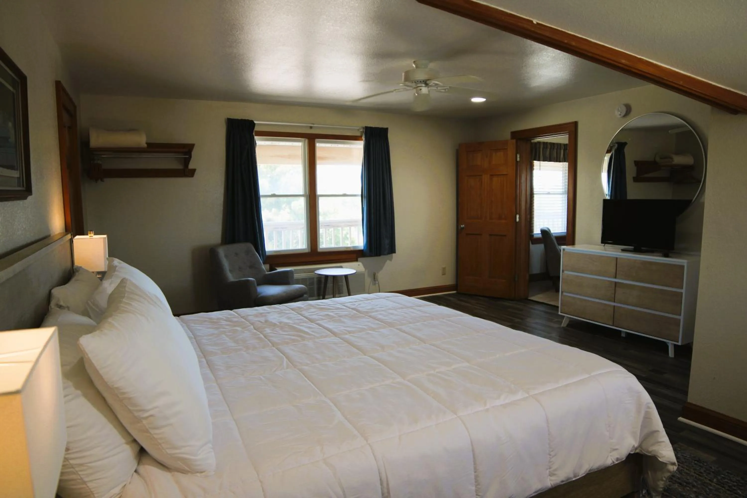 Bed in Pony Island Inn