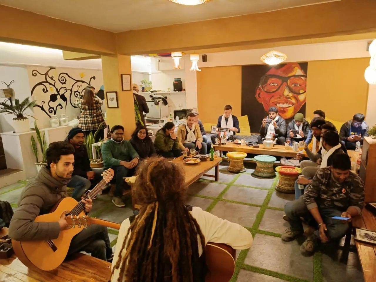 group of guests in Mellow Fellow Hostel