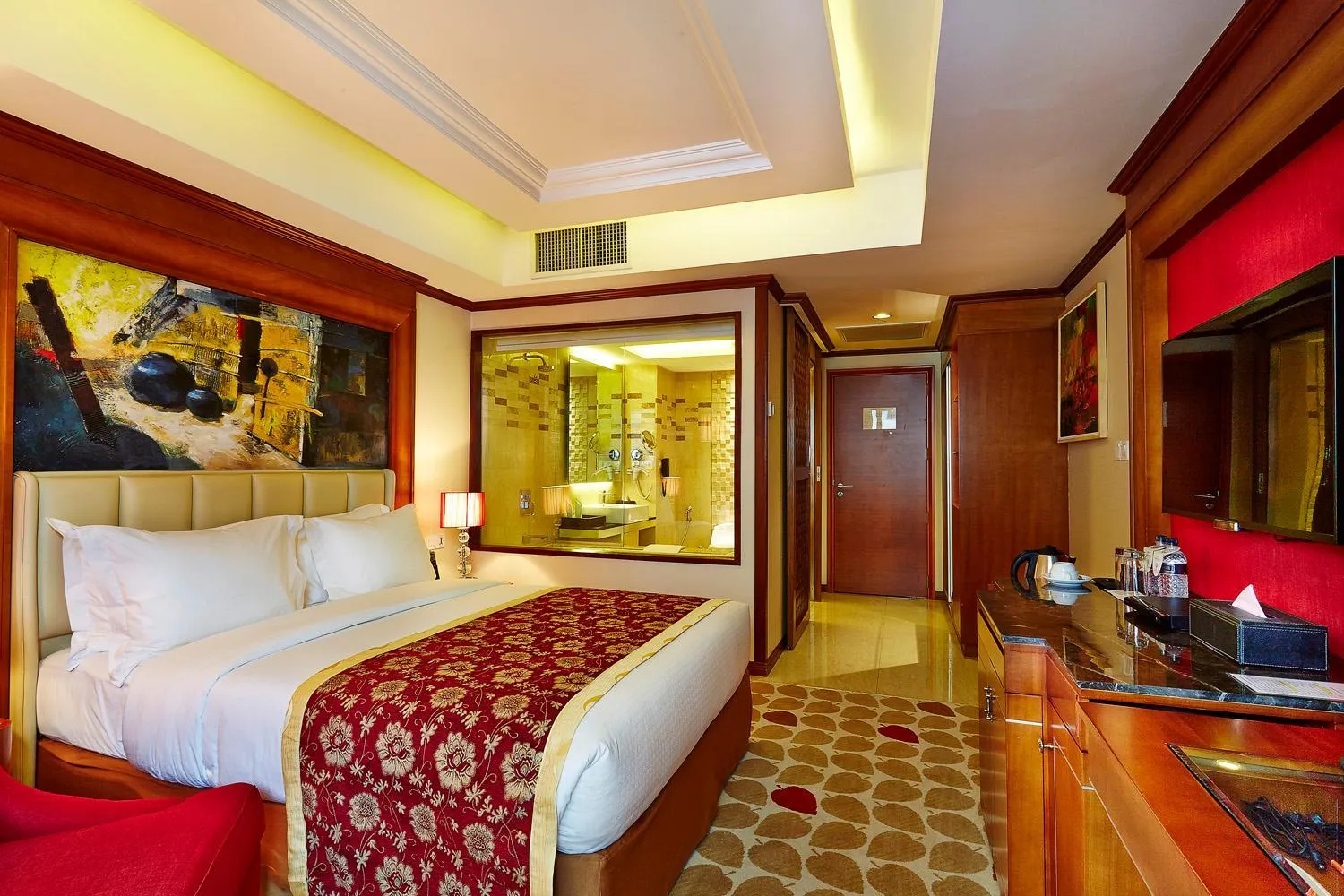 View (from property/room), Bed in Six Seasons Hotel