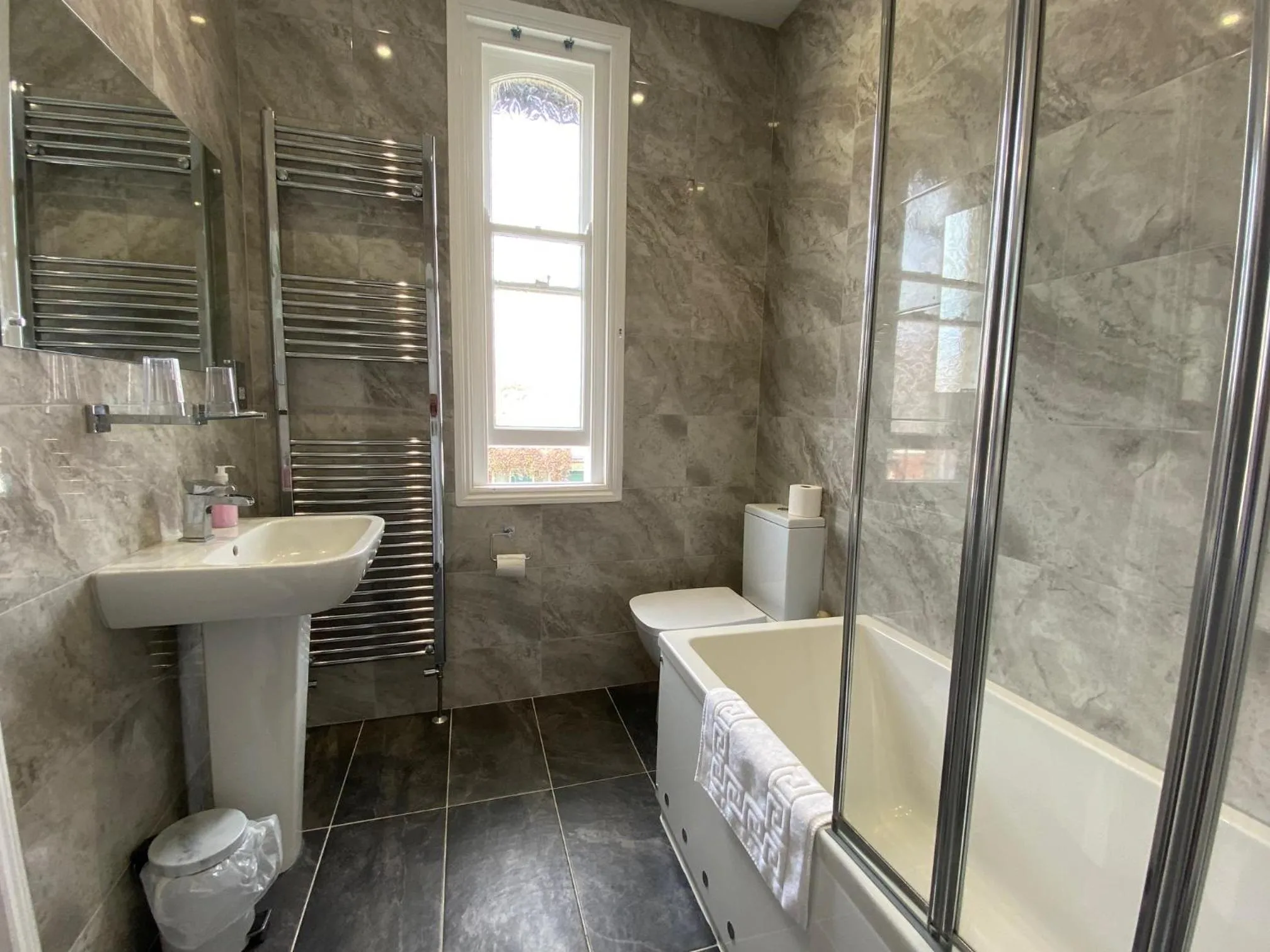 Shower in Number 34 Bed and Breakfast York