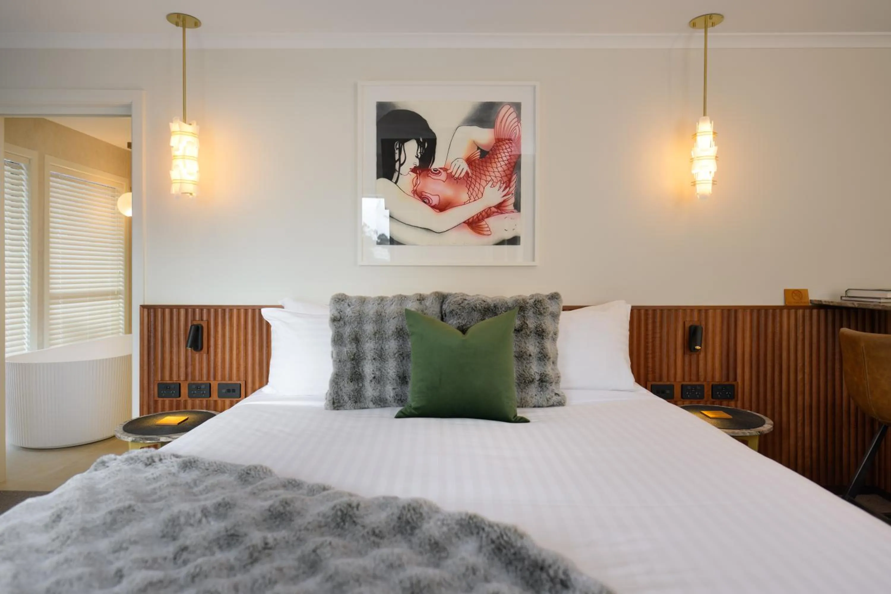 Bed in Risby Cove Boutique Hotel