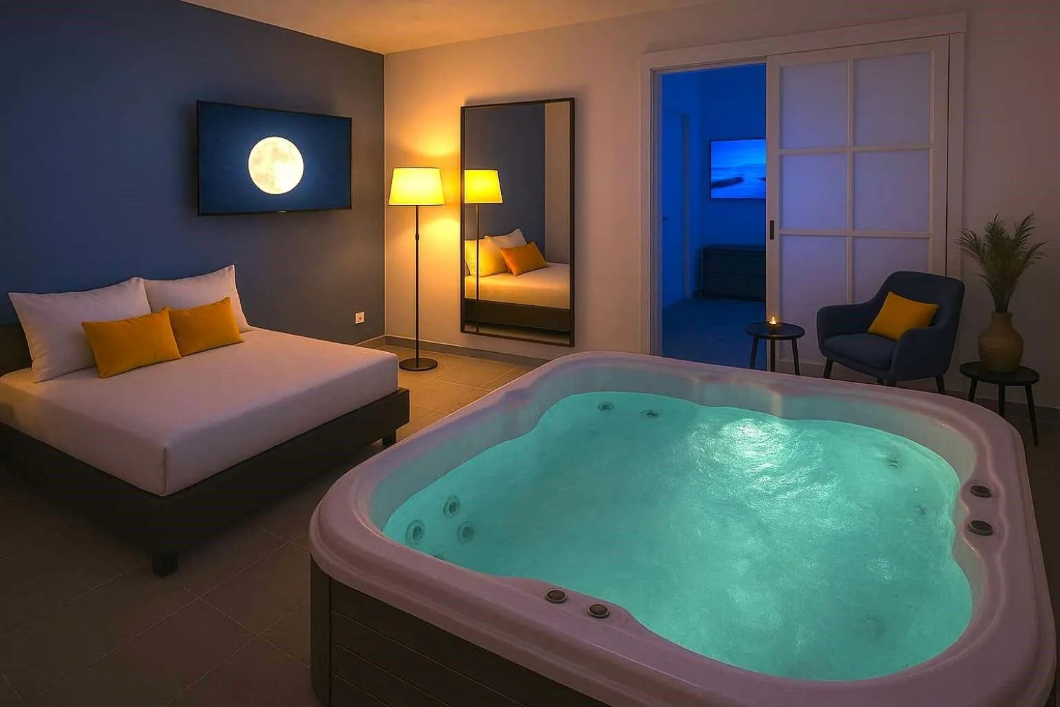 Bed in Alchimia Luxury Suites