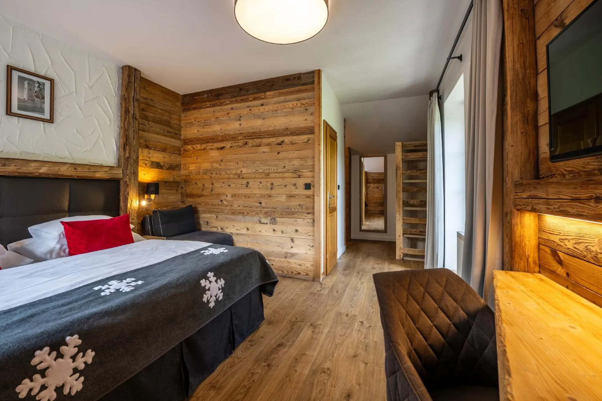 Bed in Hotel Olympie