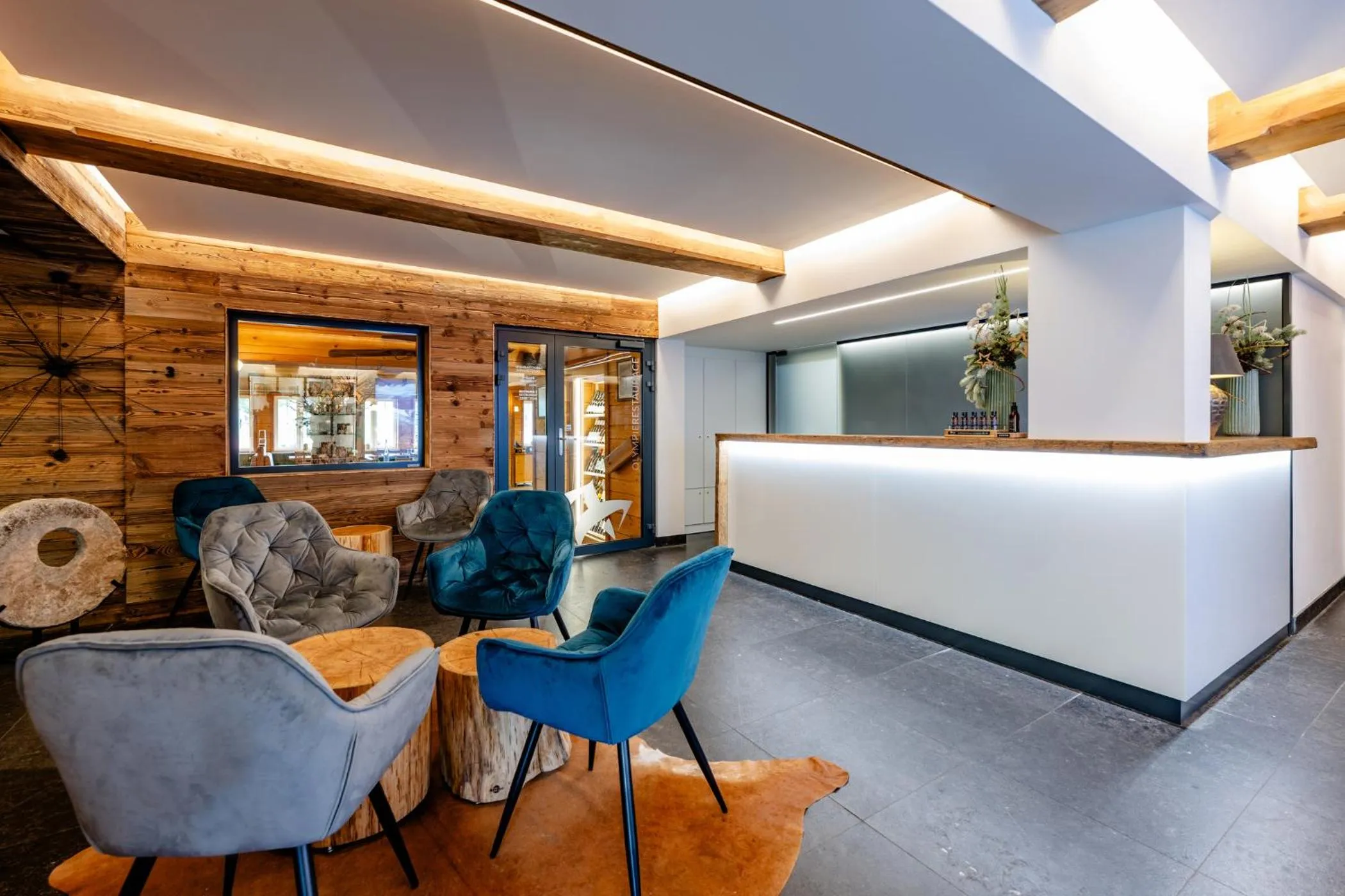 Lobby or reception in Hotel Olympie