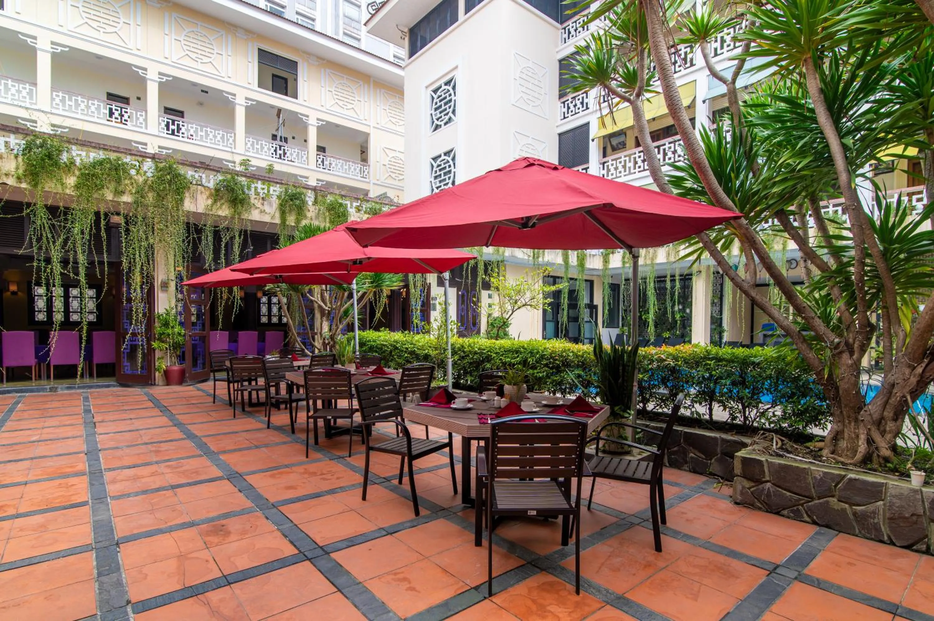 Patio in Villa Hue Hotel