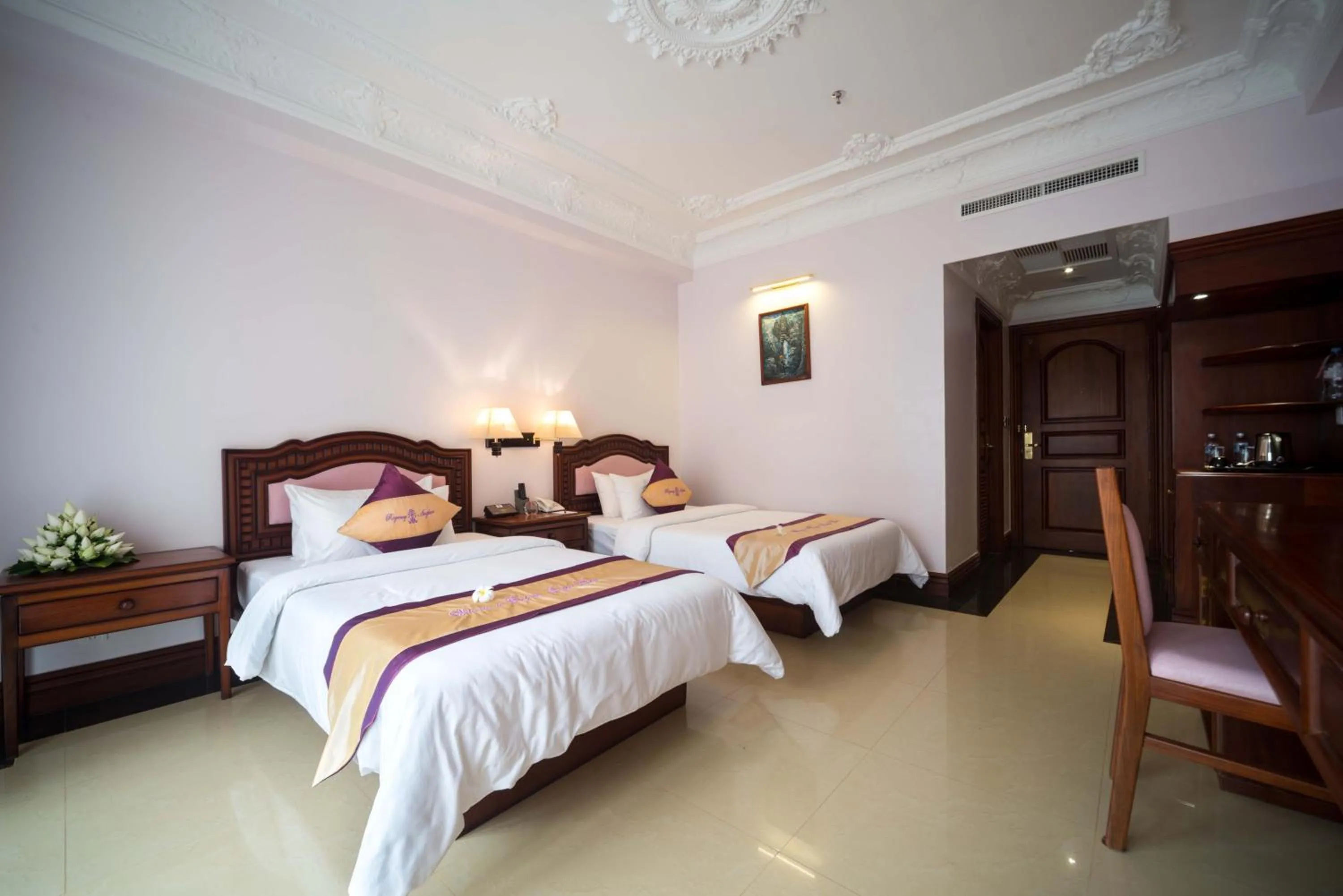 Bed in Regency Angkor Hotel