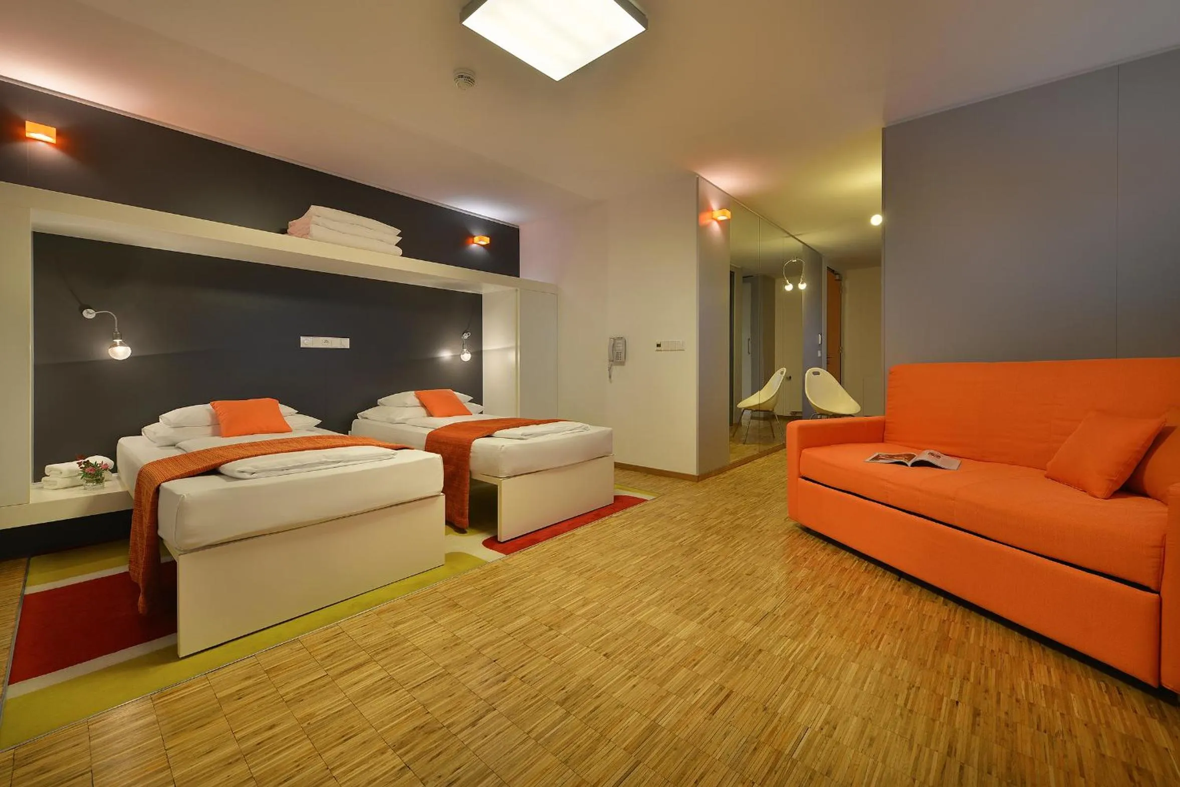 Bed in Omnia Hotel Relax & Wellness