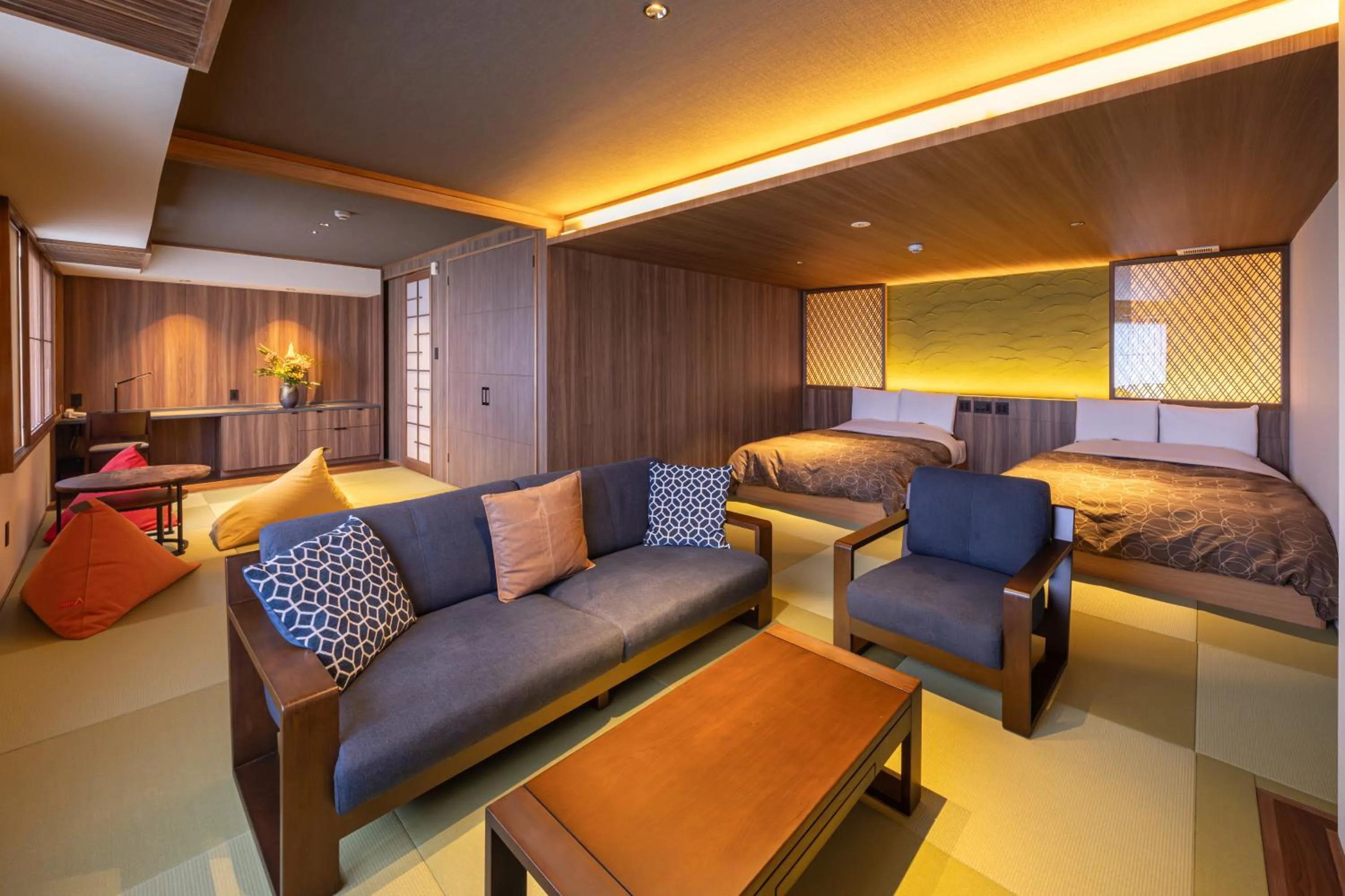 Photo of the whole room, Bed in Ryotei Matsubaya