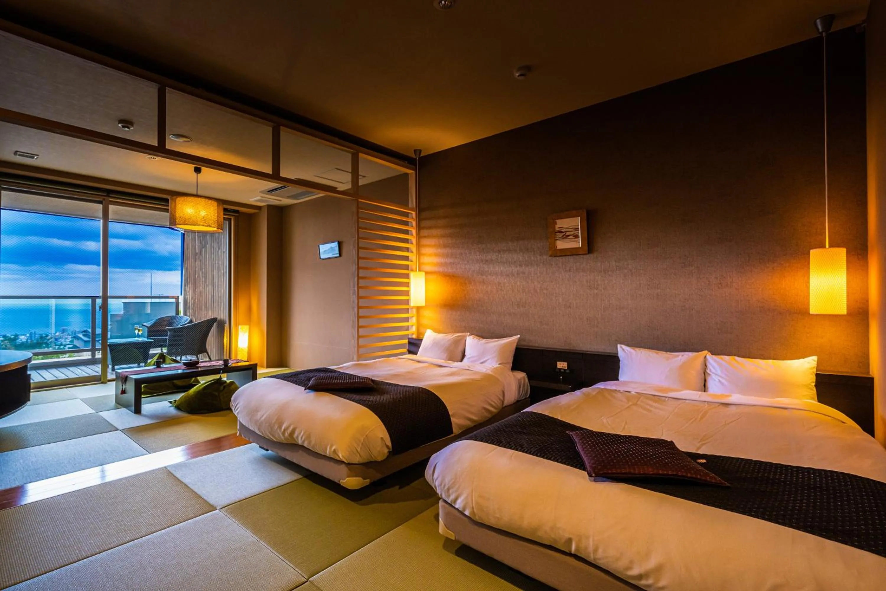Photo of the whole room, Bed in Ryotei Matsubaya
