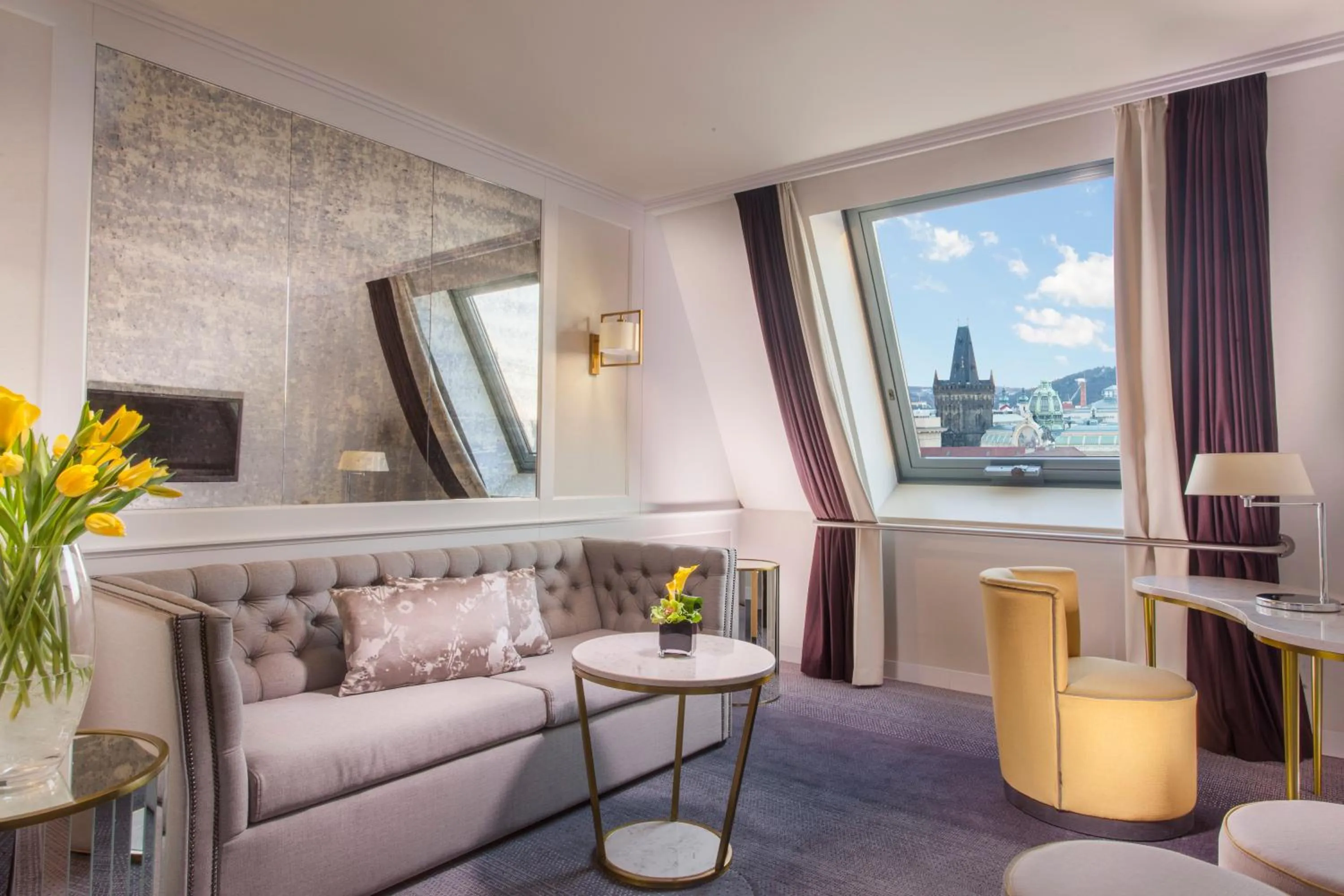 Seating area in Hilton Prague Old Town