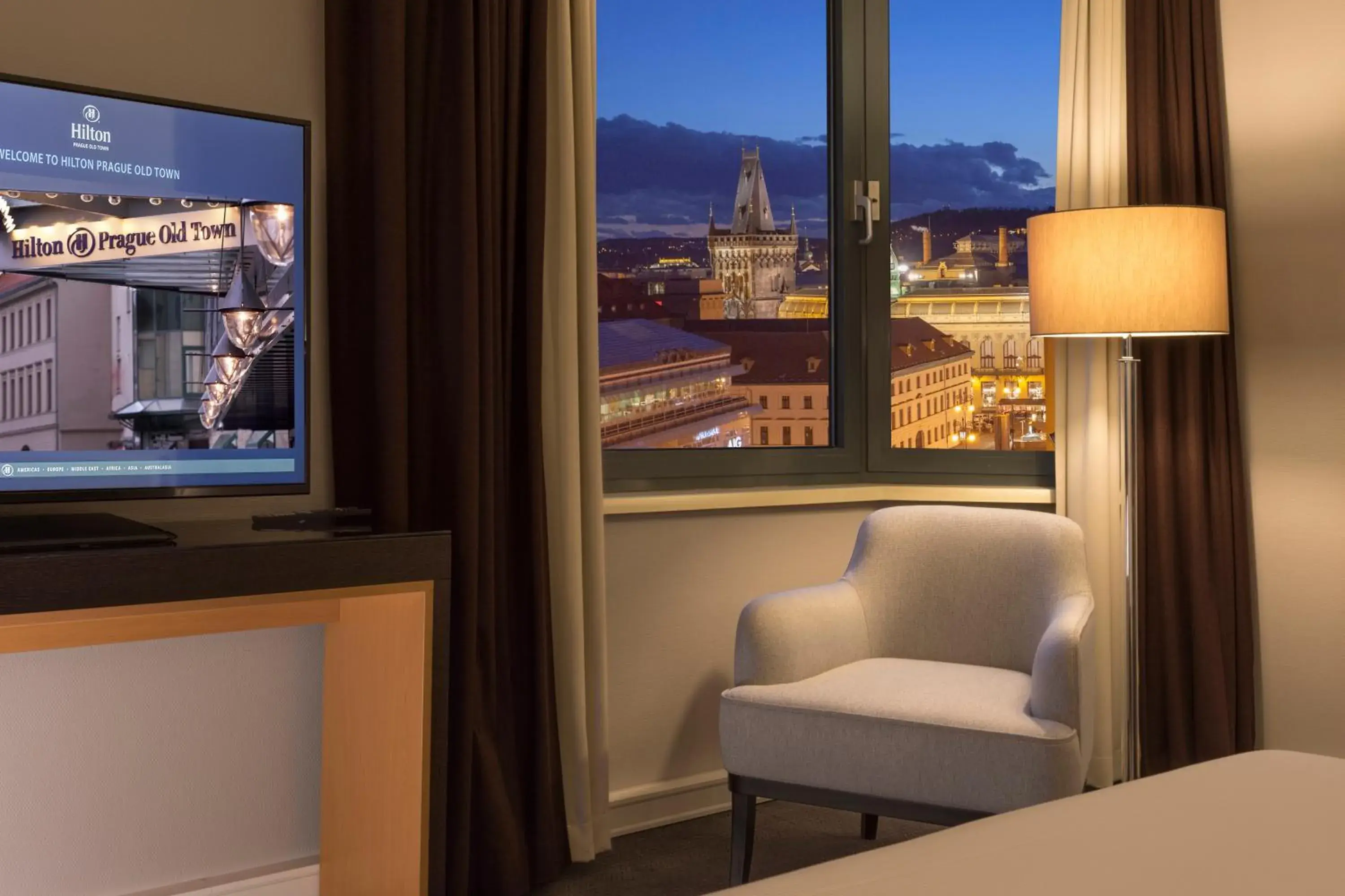 Deluxe King Room with City View in Hilton Prague Old Town Deluxe King Room with City View in Hilton Prague Old Town