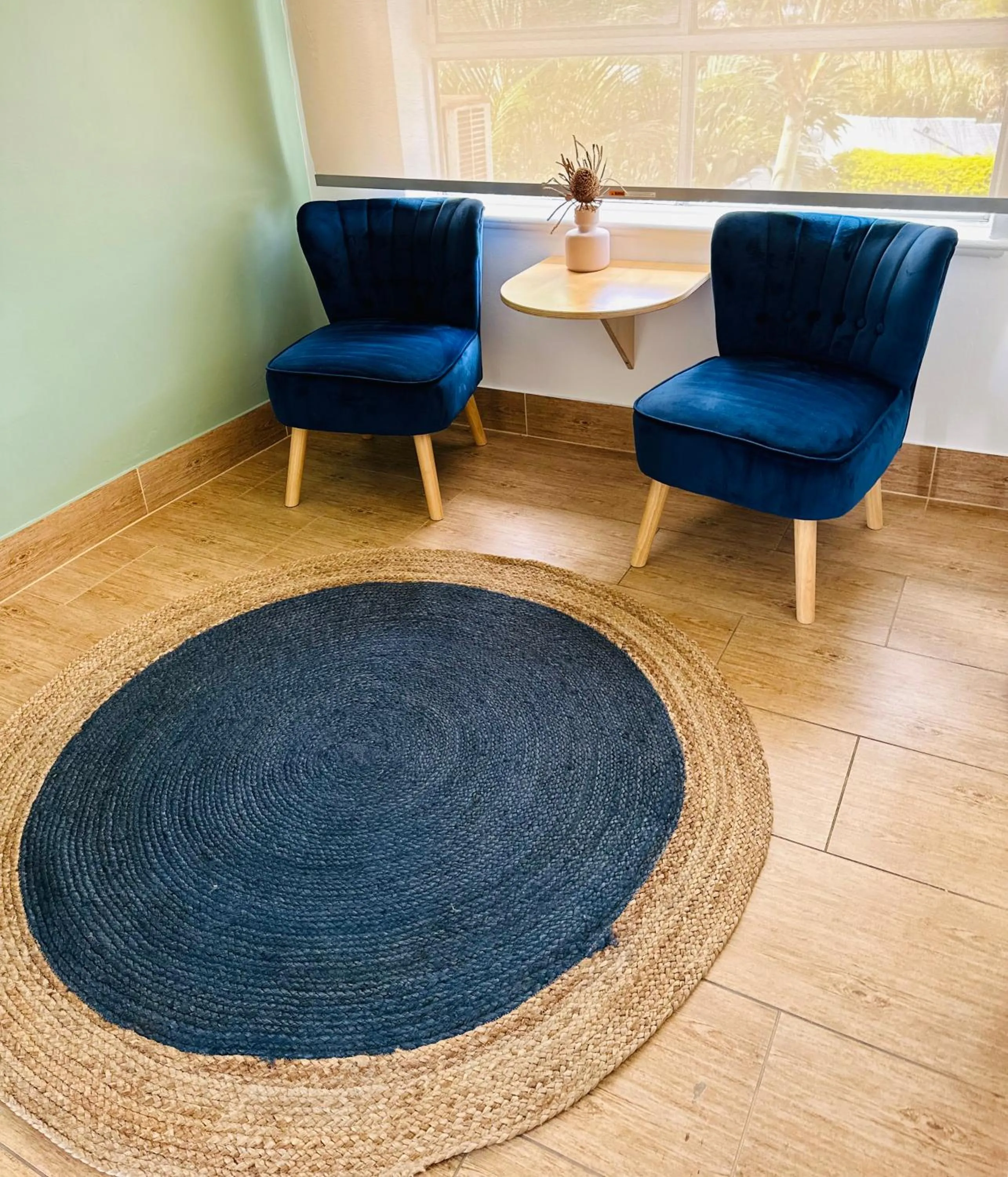 Seating area in Tessa's on the Beach