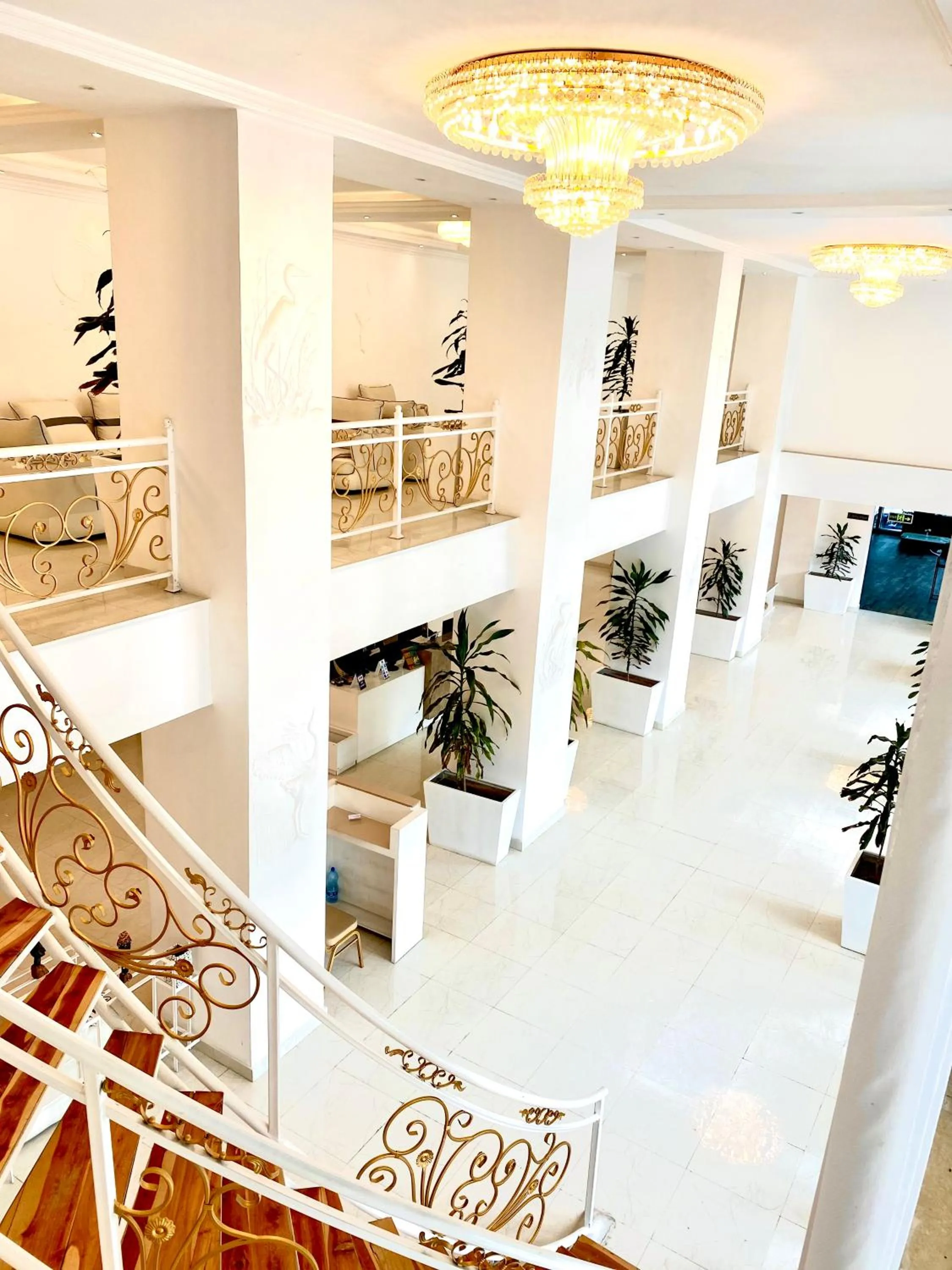 Lobby or reception in De Leopol Hotel