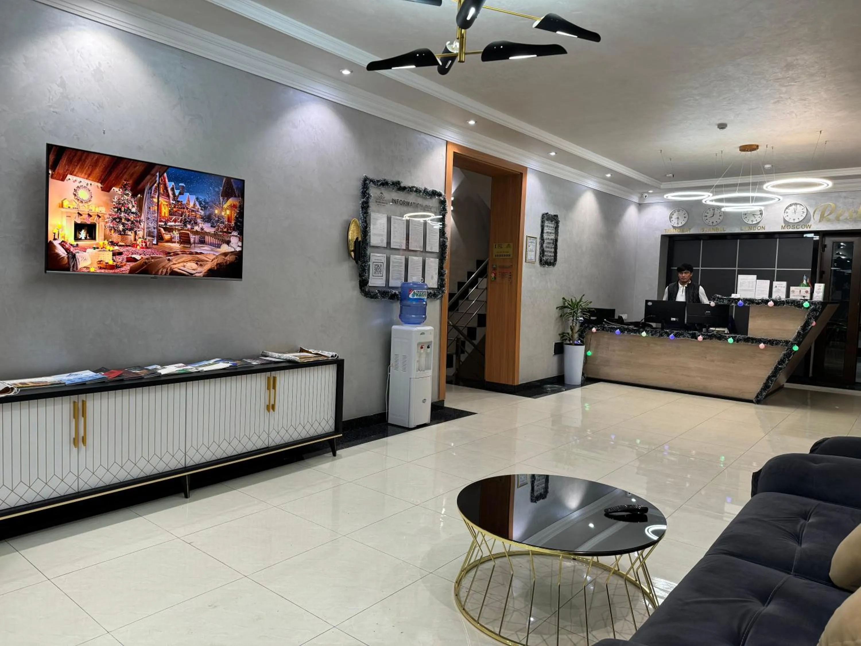 Seating area in The Moon Hotel