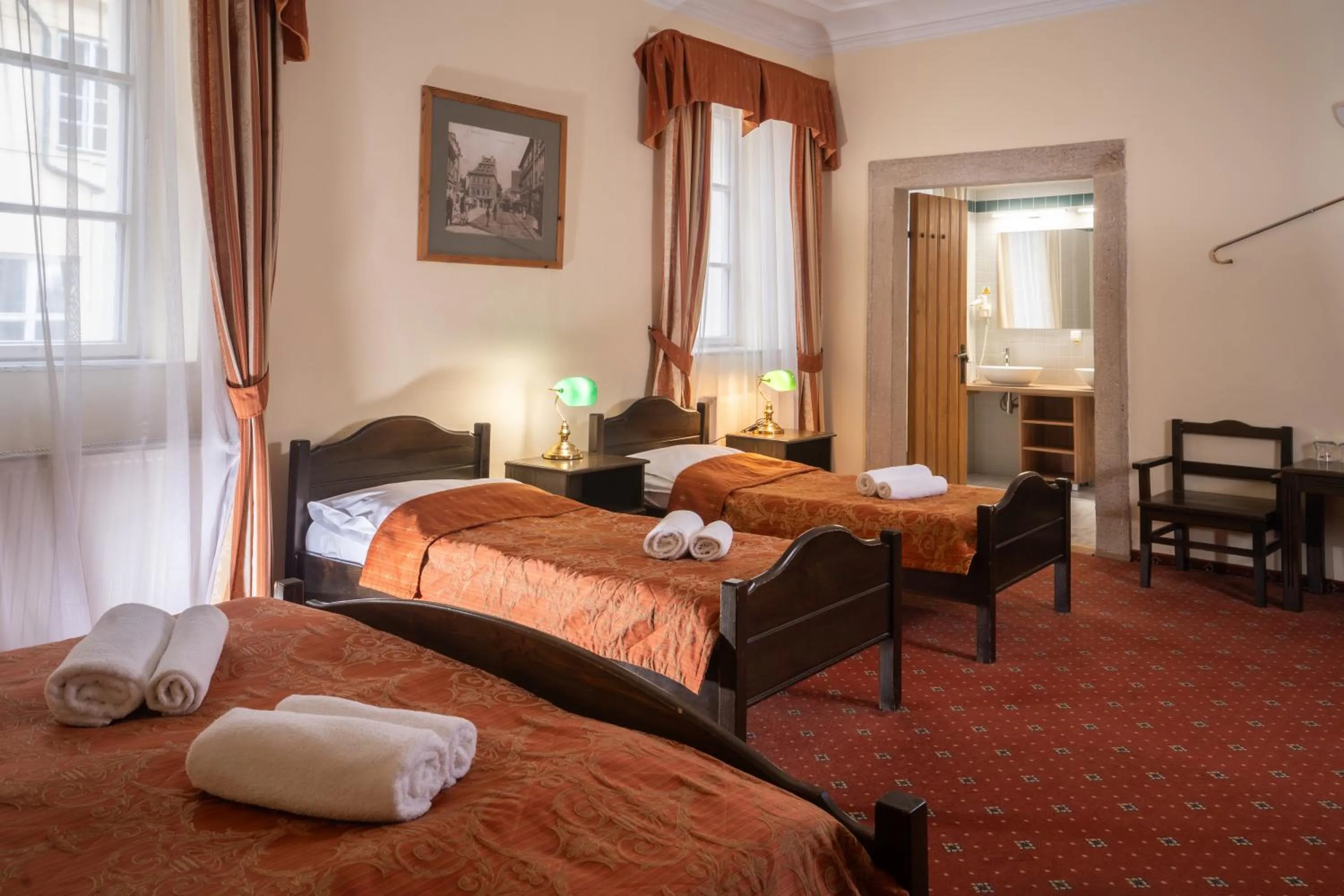 Bedroom, Bed in U Medvidku-Brewery Hotel