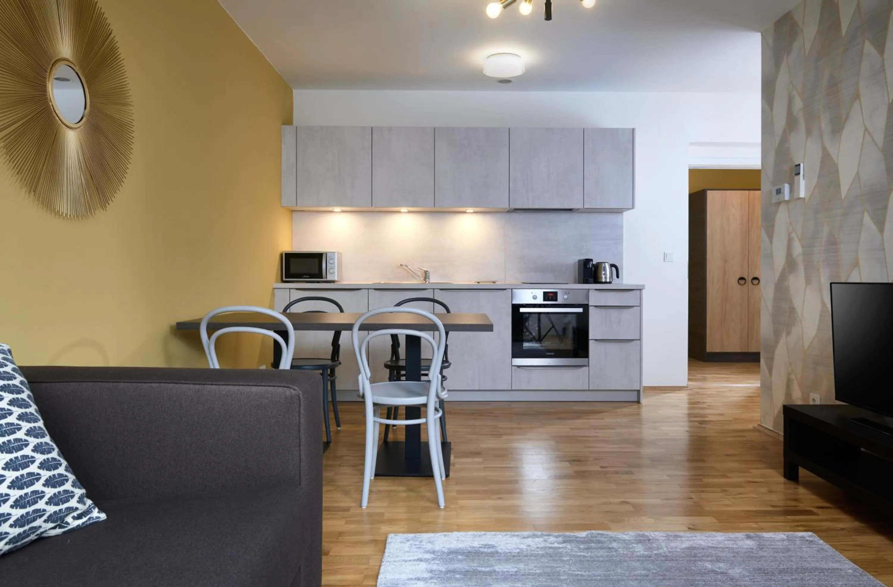 Kitchen or kitchenette in VN48 Suites by Adrez