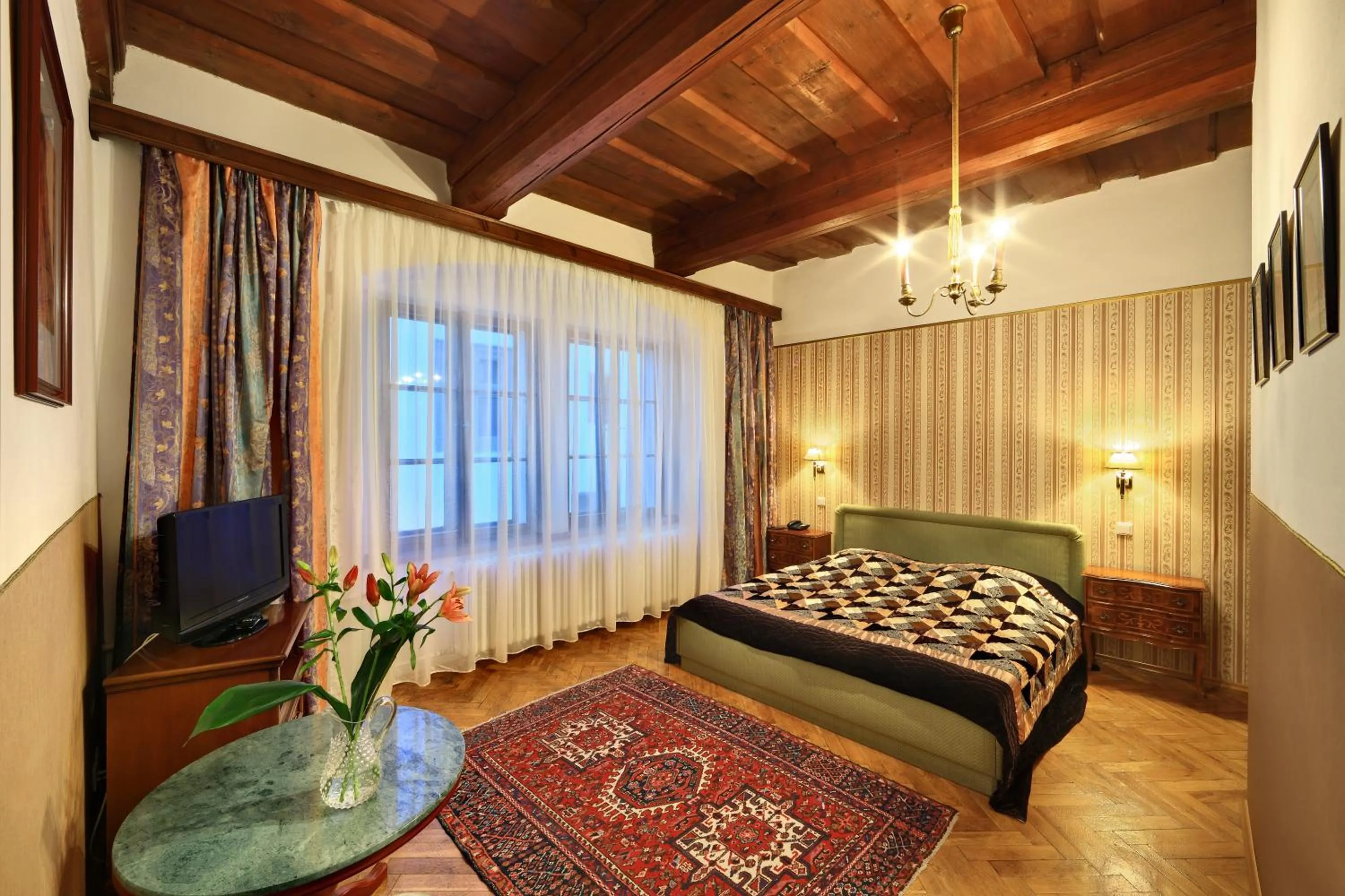 Bed in Hotel Konvice