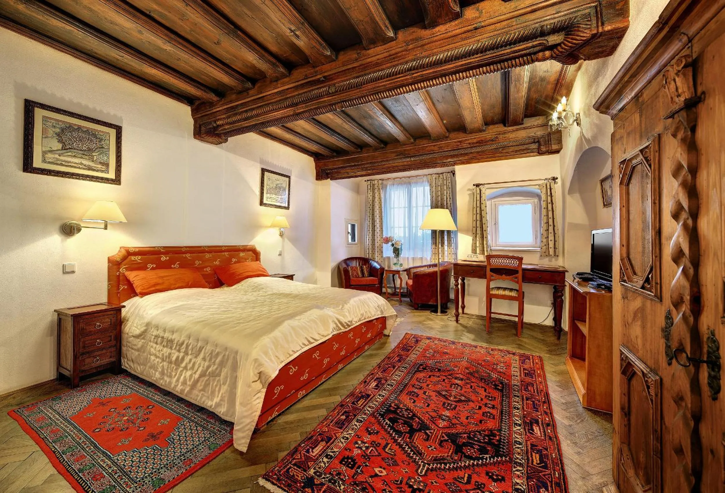 Bed in Hotel Konvice