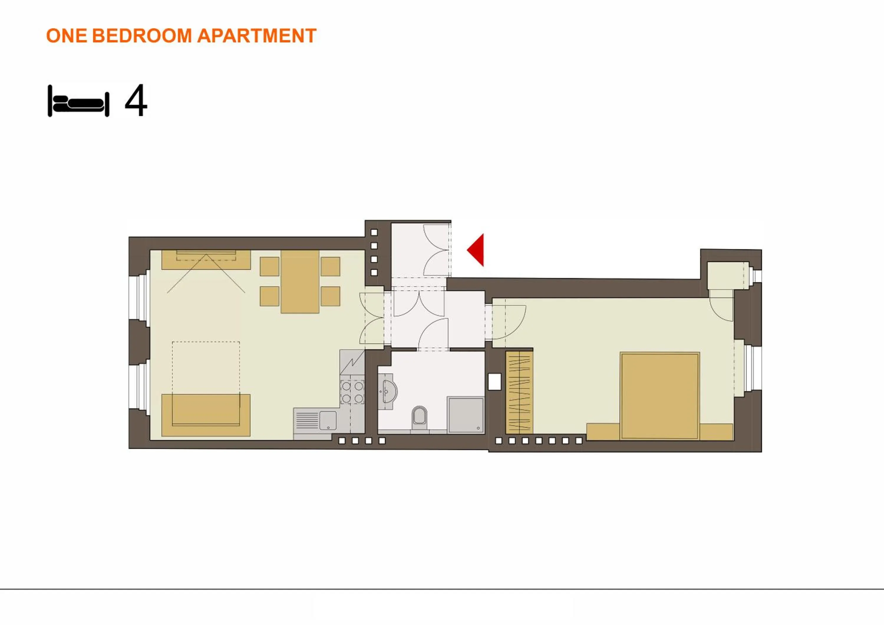 Floor plan in Downtown Suites Kodanska