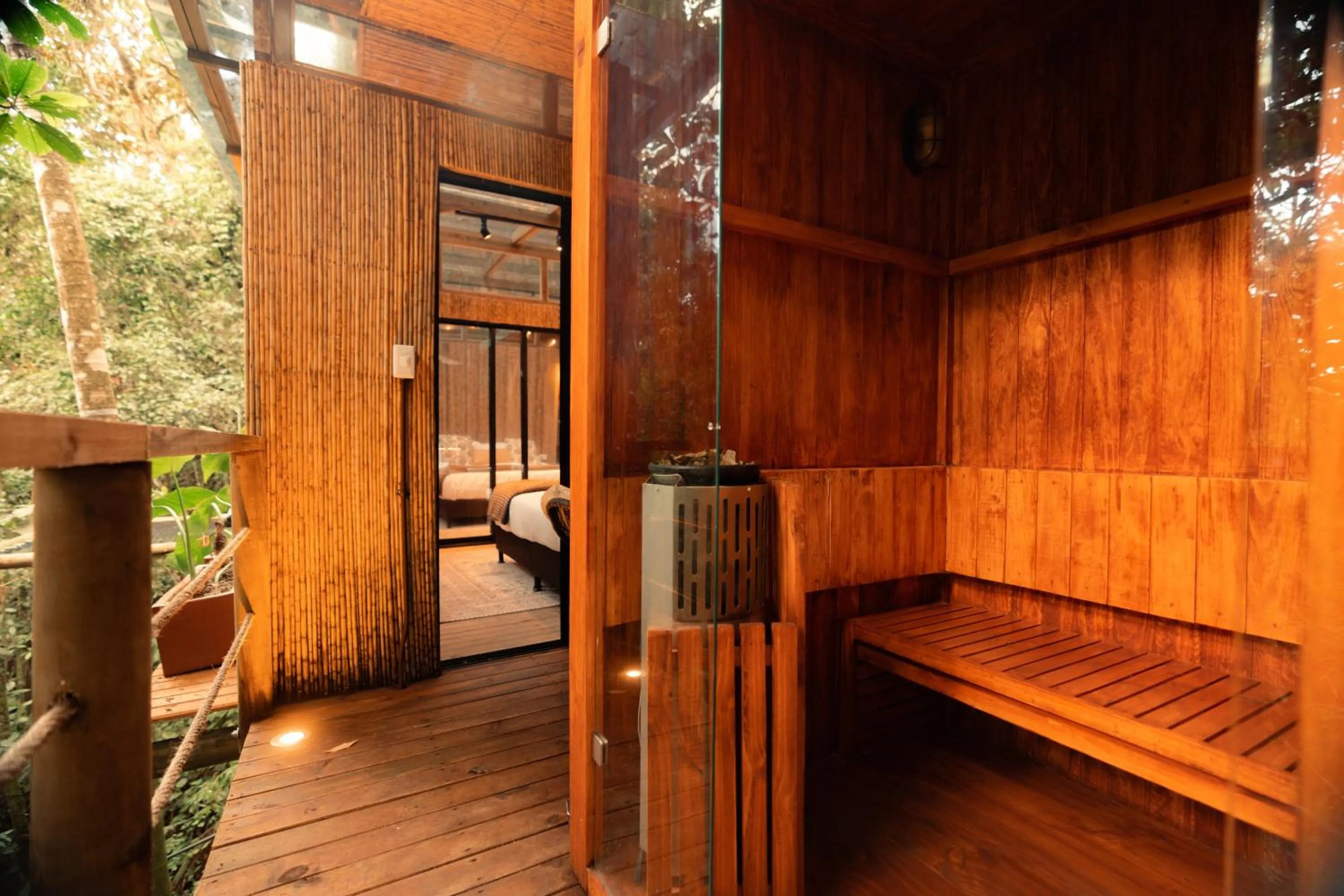 Sauna in BubbleSky Glamping Guatapé