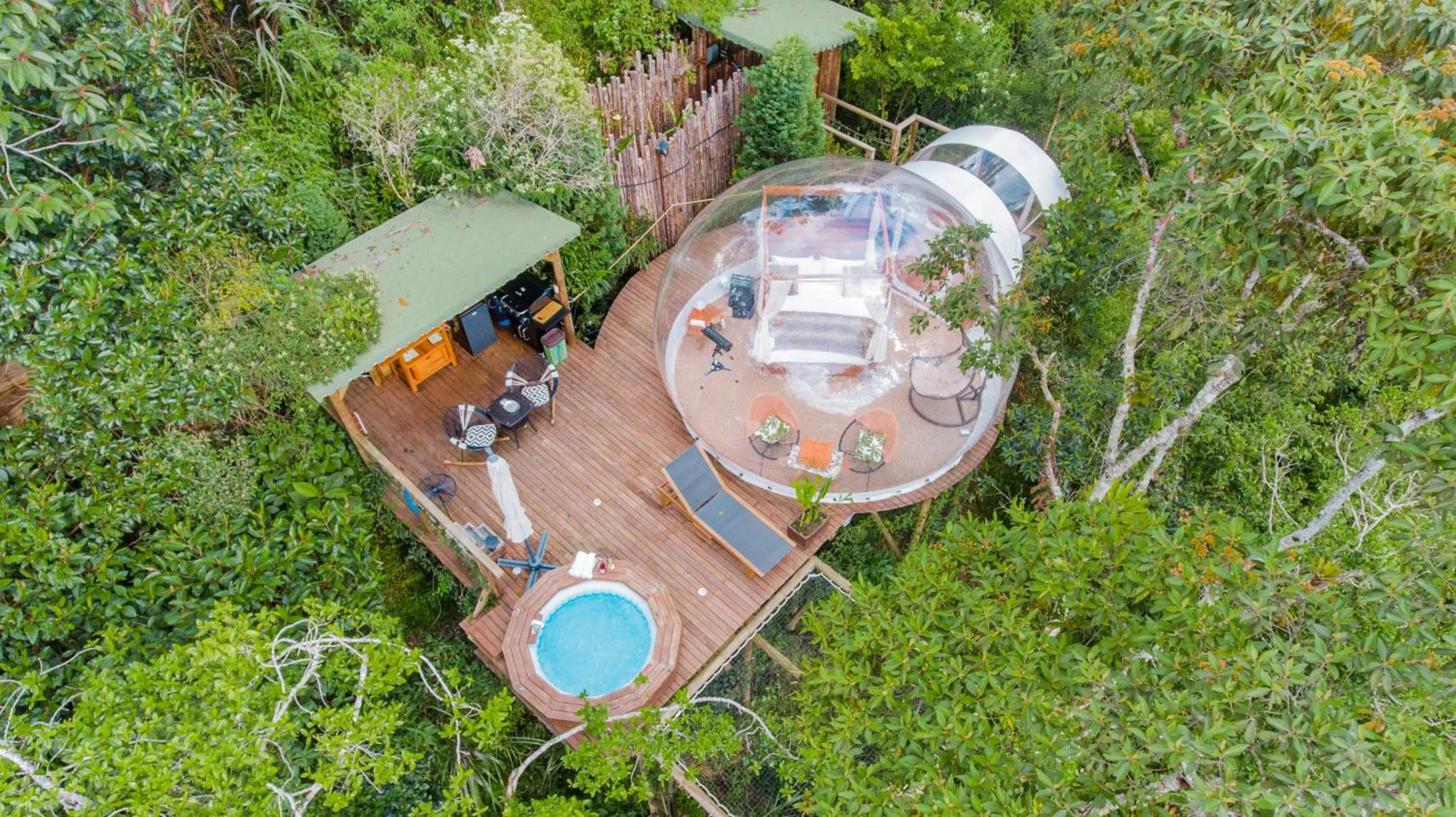 Bird's eye view in BubbleSky Glamping Guatapé