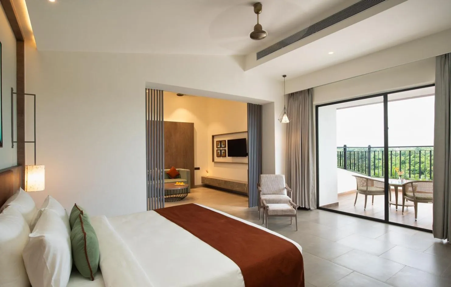 Balcony/Terrace, Bed in Amoravida By 7 Apple Resorts, Goa
