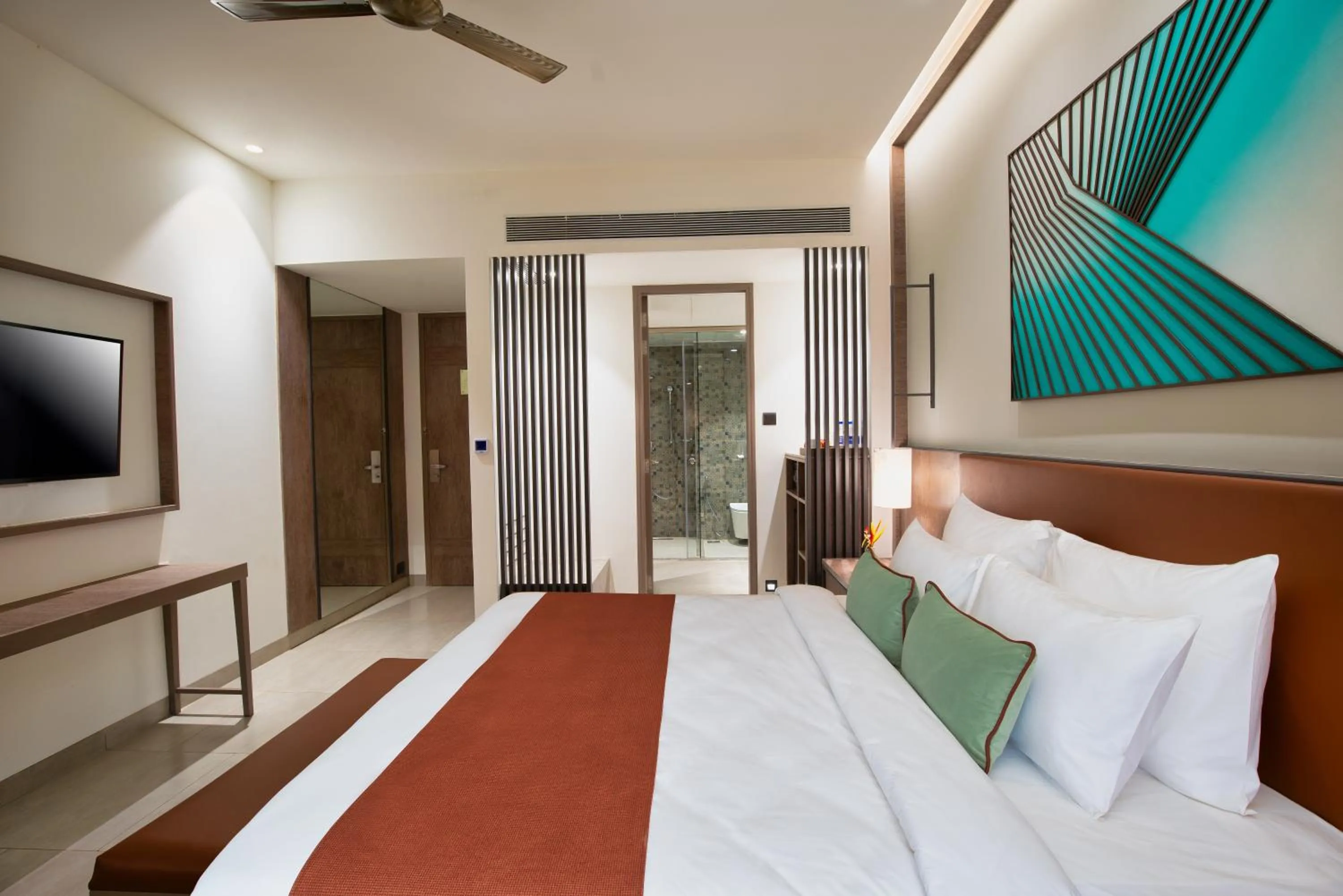 Bed in Amoravida By 7 Apple Resorts, Goa