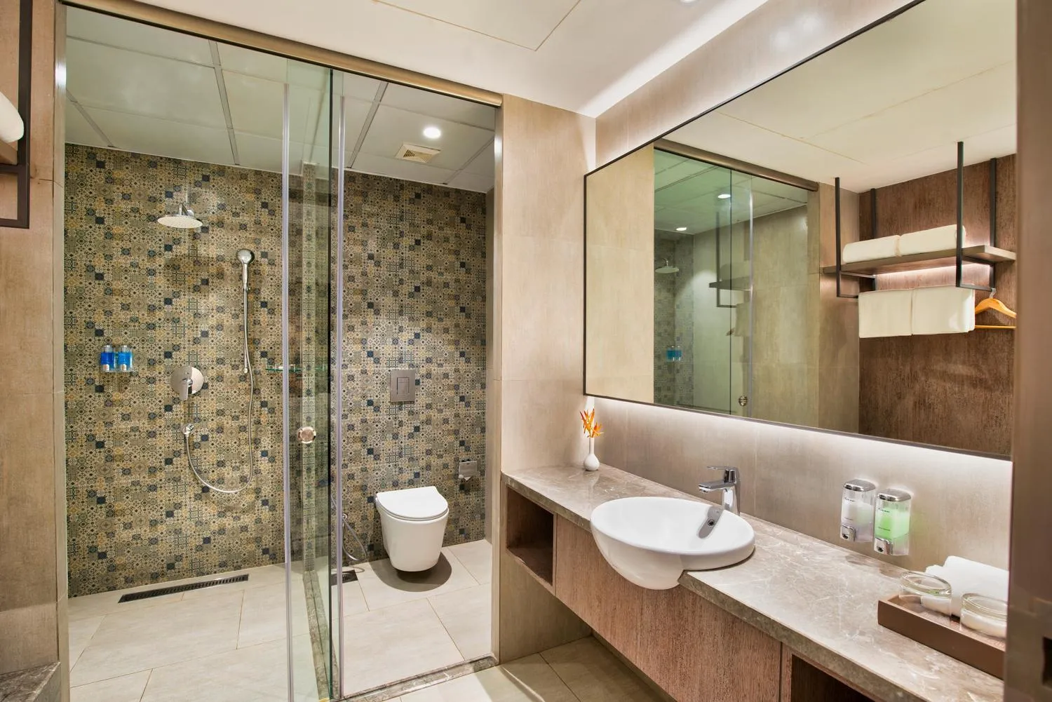 Shower in Amoravida By 7 Apple Resorts, Goa
