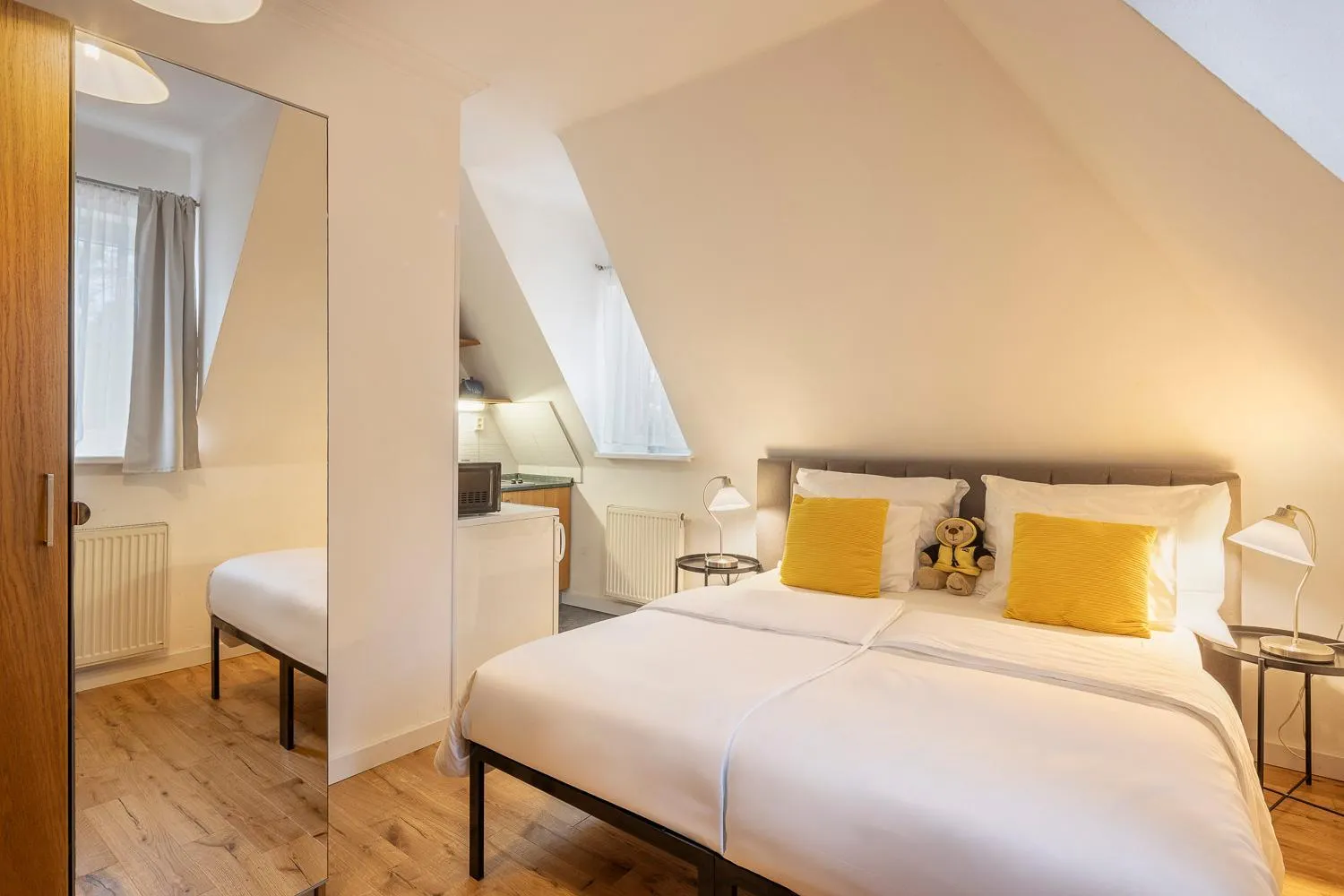 Bed in Pytloun Self Check-in Hotel Liberec