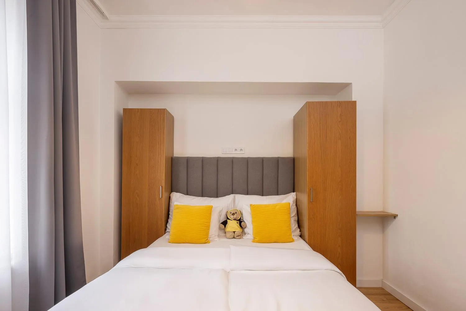 Bed in Pytloun Self Check-in Hotel Liberec