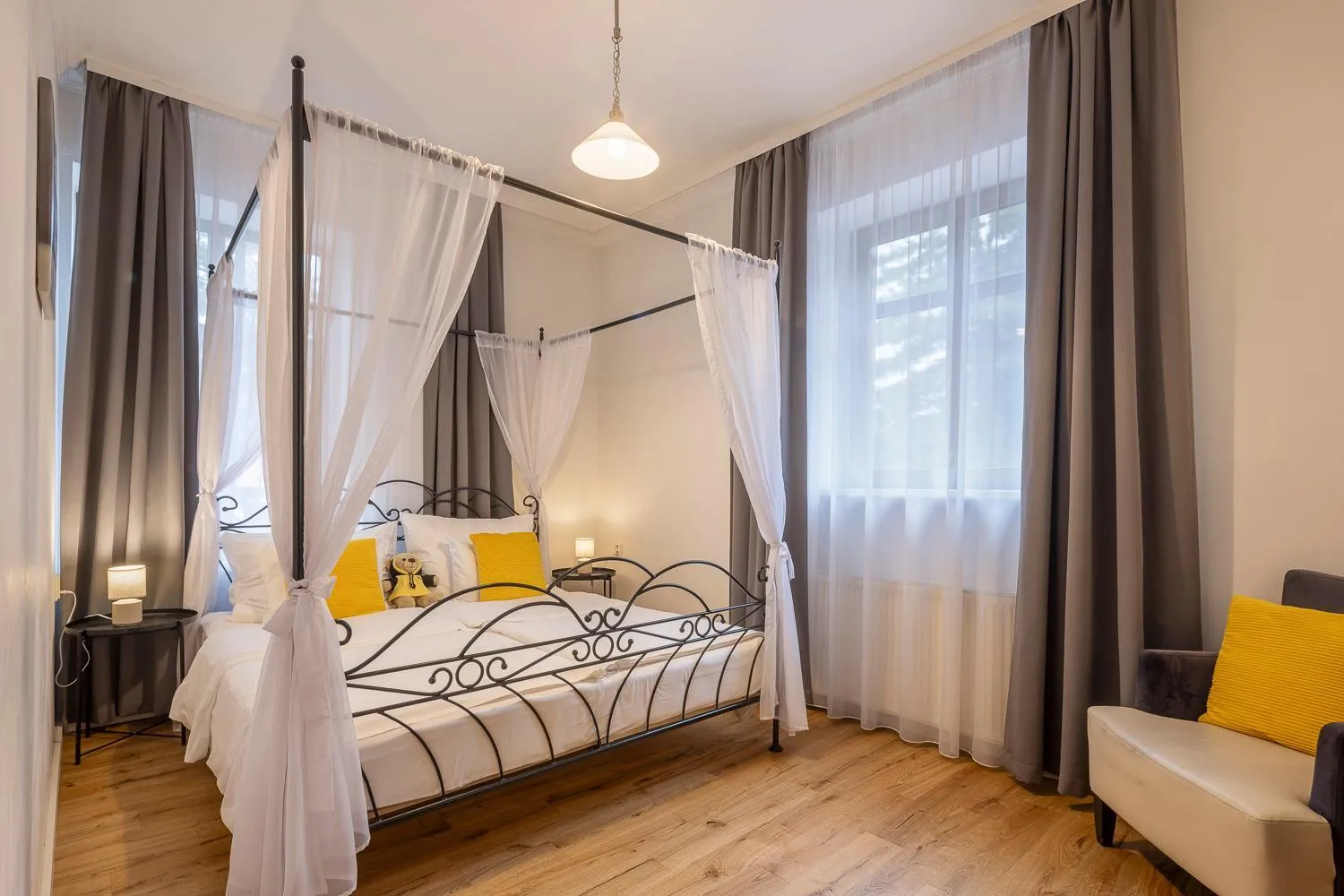 Bed in Pytloun Self Check-in Hotel Liberec